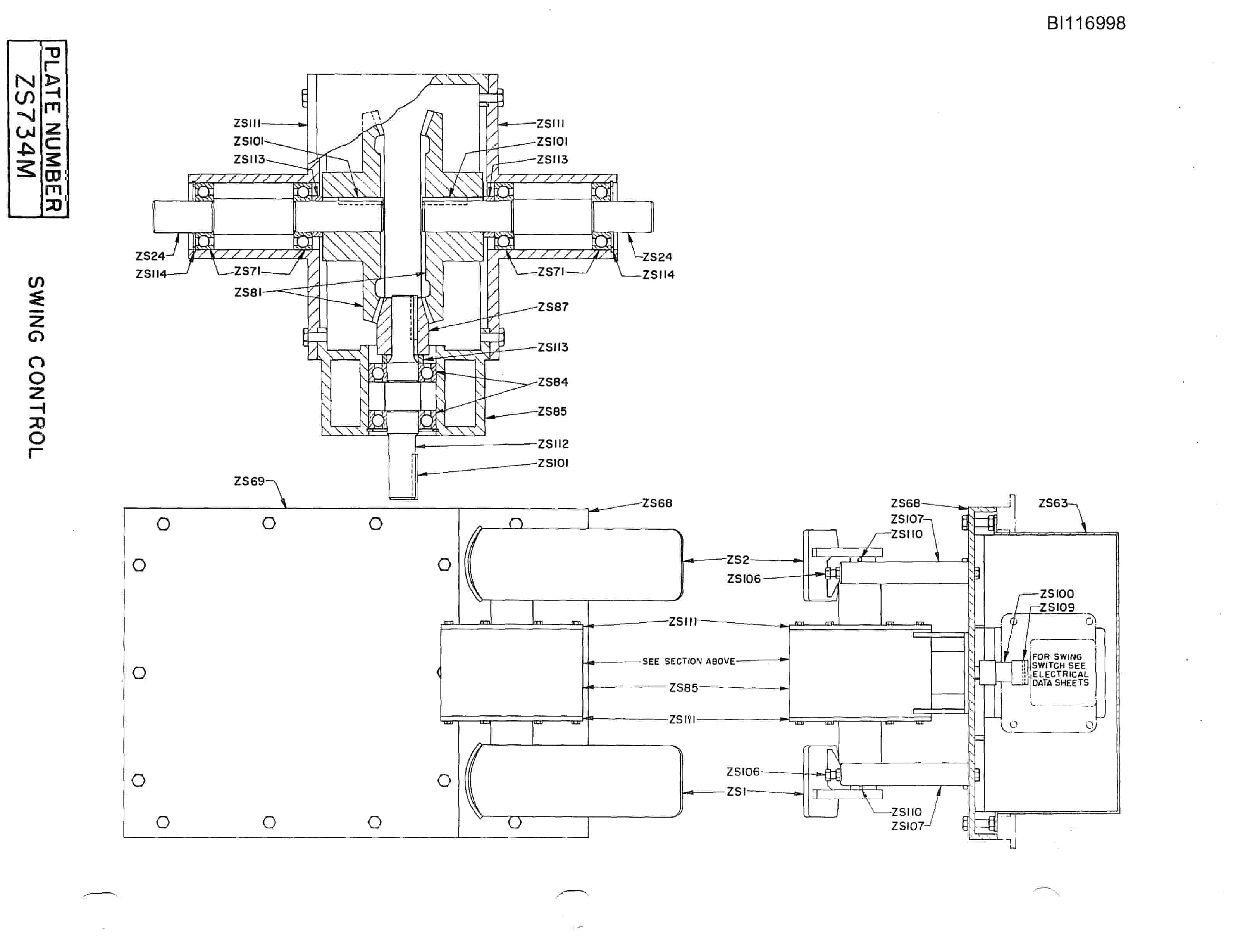 Bucyrus 1450-W Parts Catalog BI116998-4