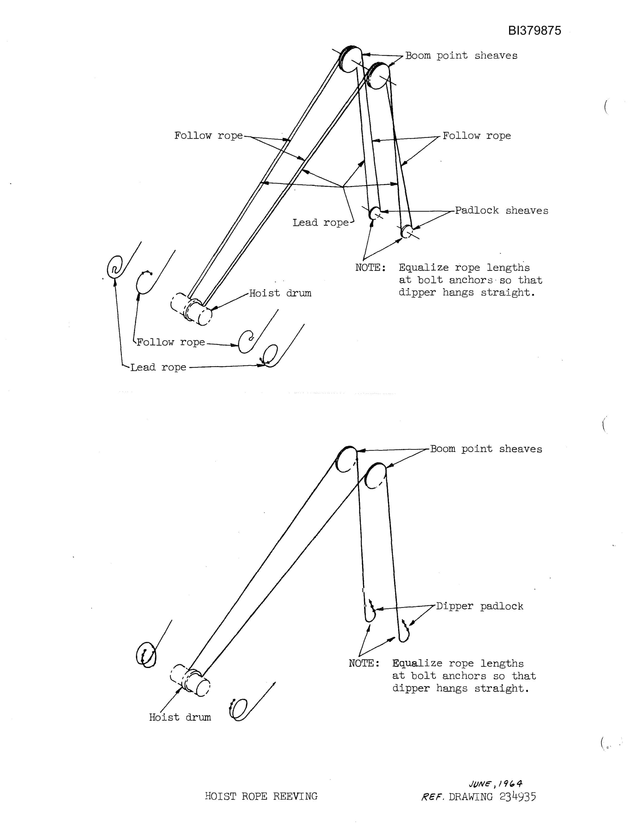 Bucyrus 150-B Electric Shovel Dragline Instruction Manual BI379875-4
