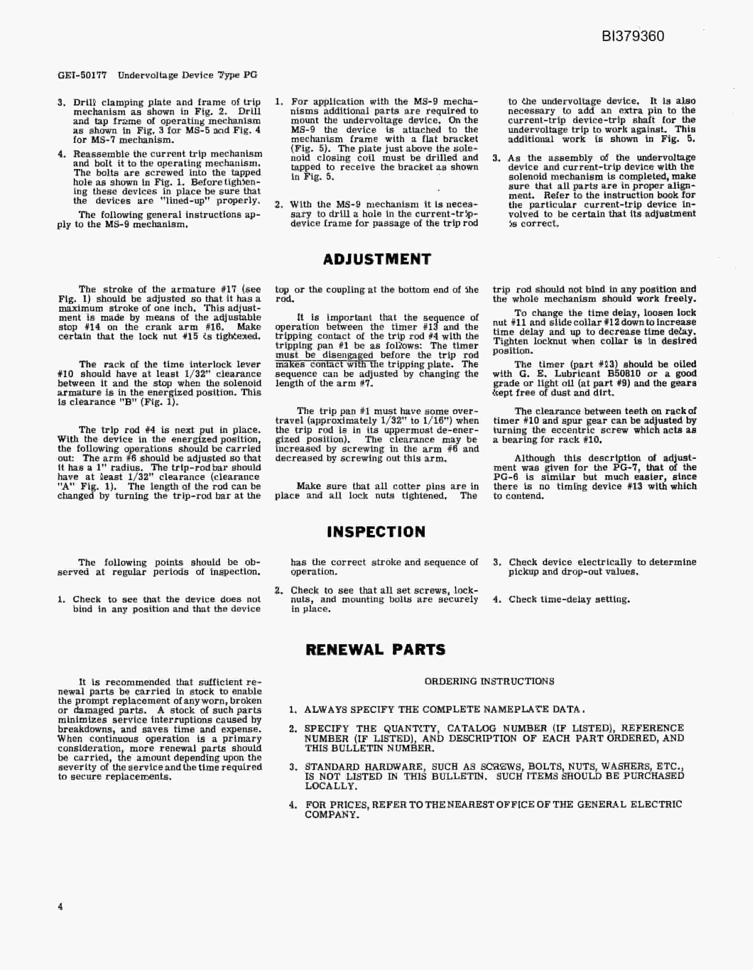 Bucyrus 1550-W Dragline Parts Catalog BI379360-5