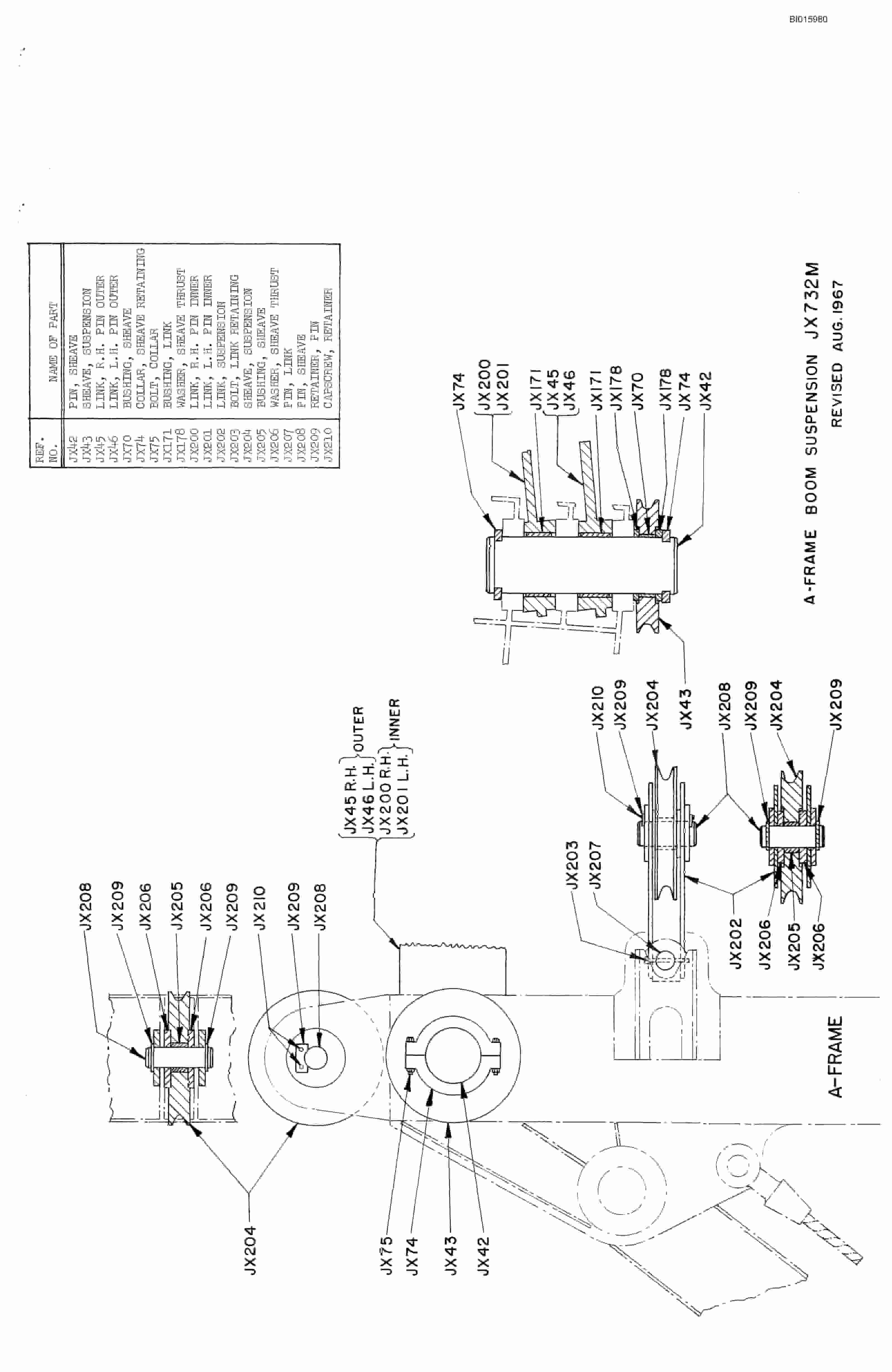 Bucyrus 1550-W Walking Dragline Parts Catalog BI015980-2