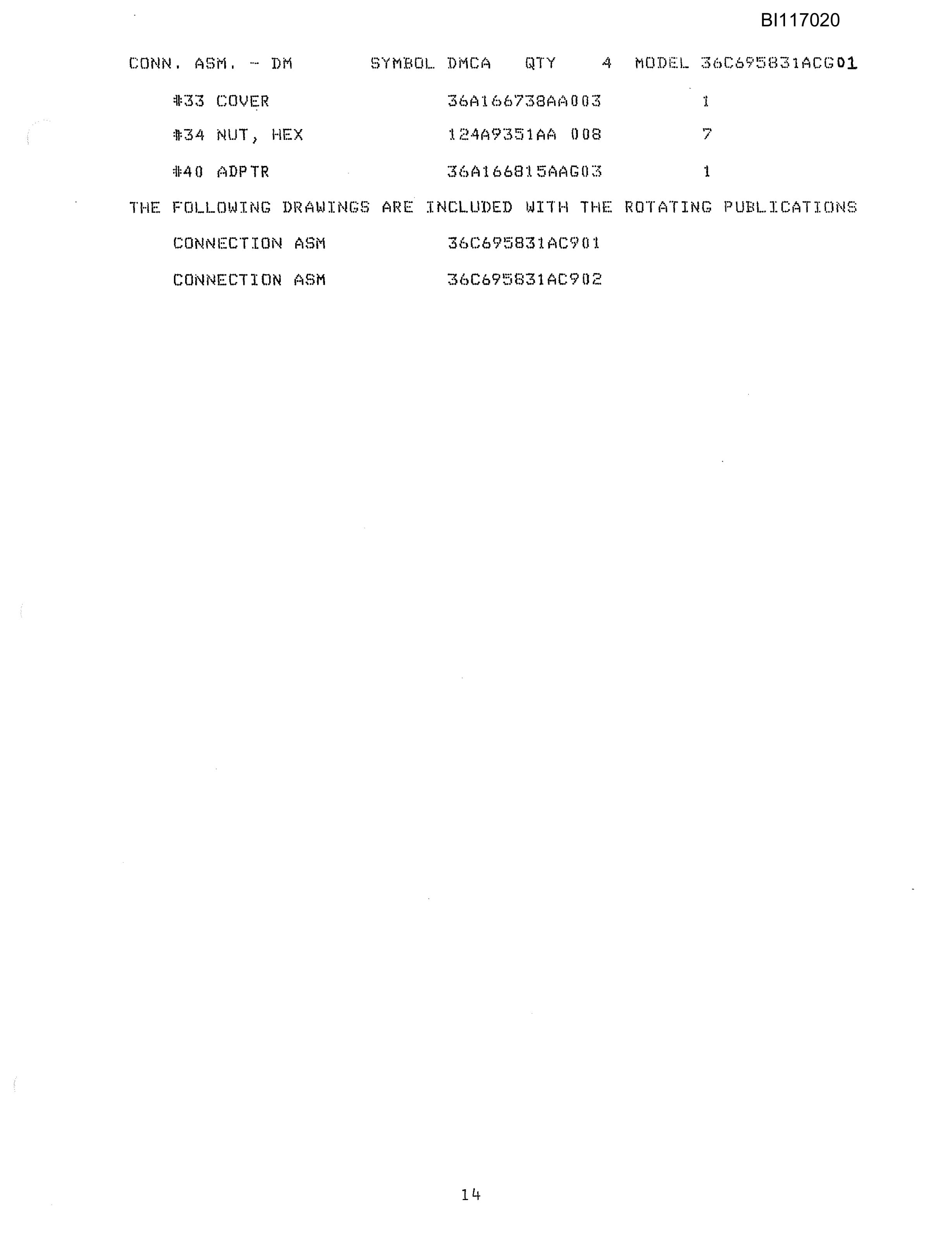 Bucyrus 1570-W Dragline Parts Catalog BI117020-5