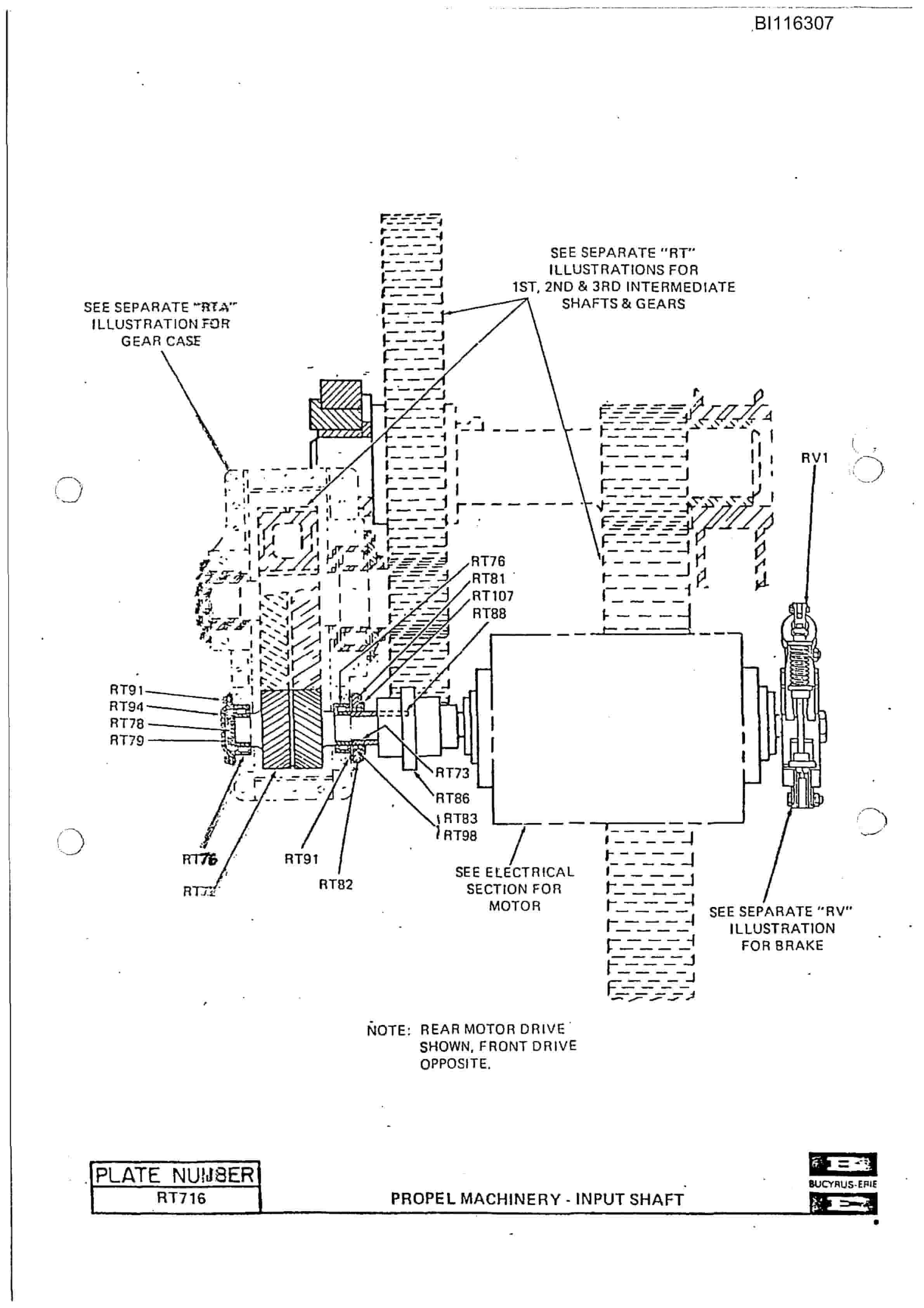 Bucyrus 1570-W Mining Parts Catalog BI116307-4