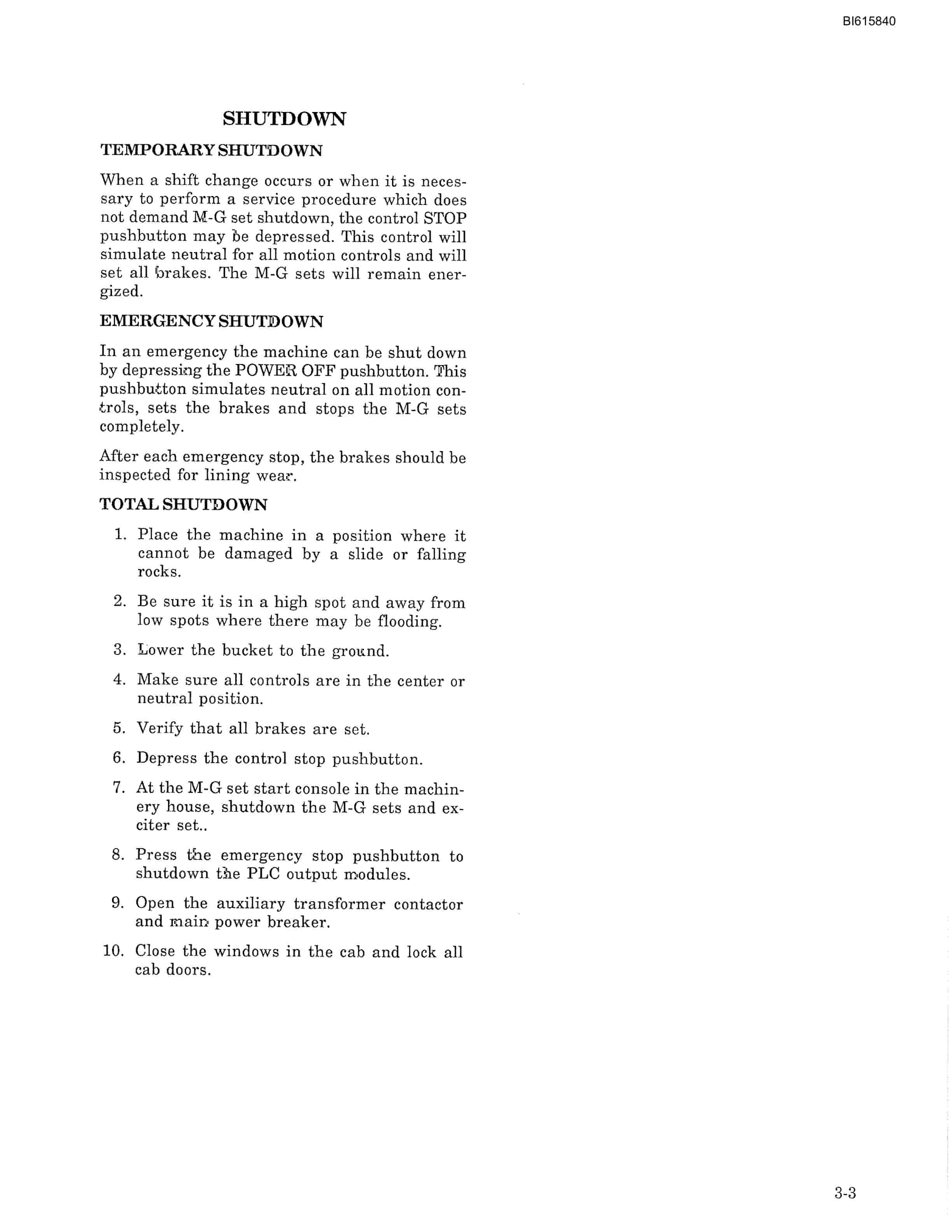 Bucyrus 1570-W Walking Dragline Technical Manual BI615840-4