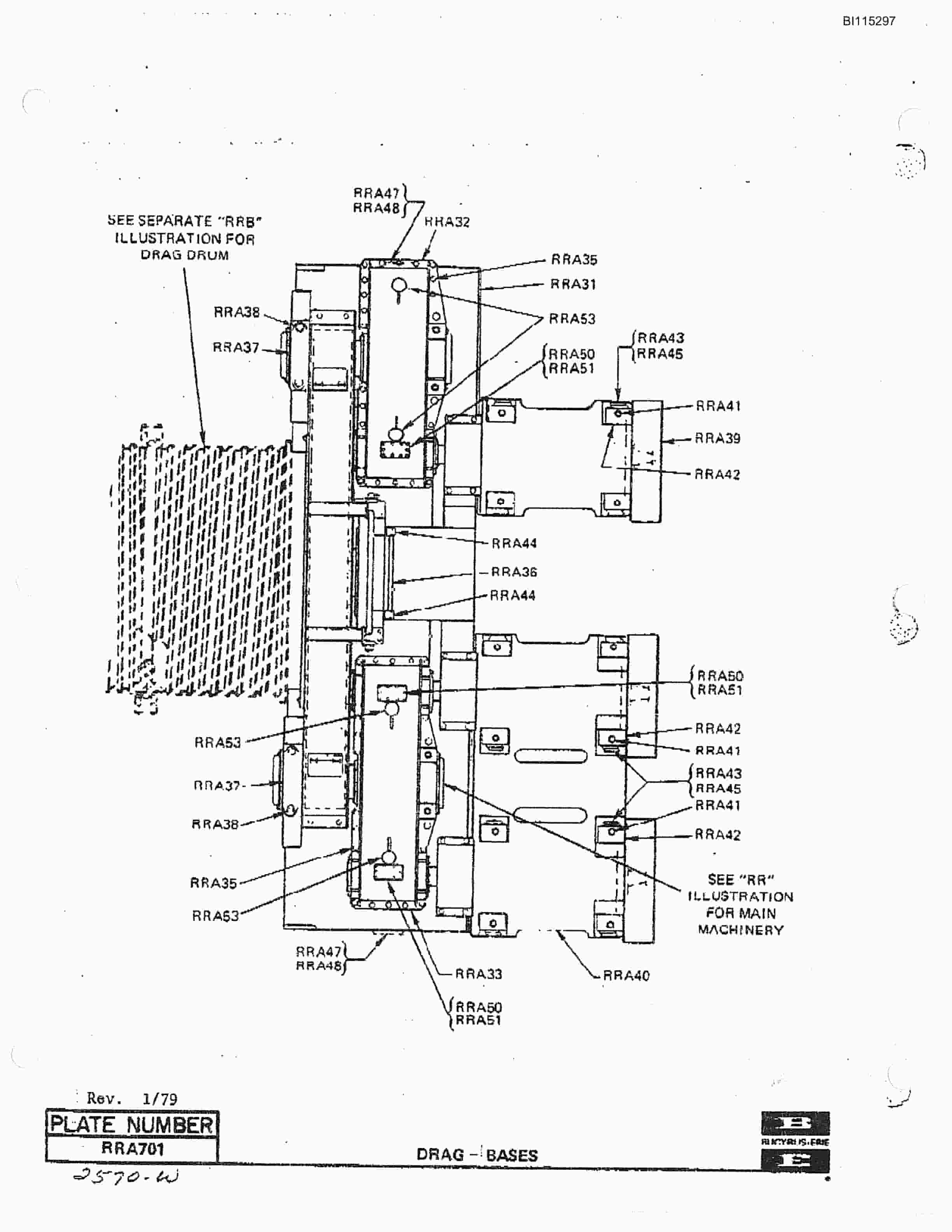 Bucyrus 1570W Walking Dragline Parts Catalog BI115297-2