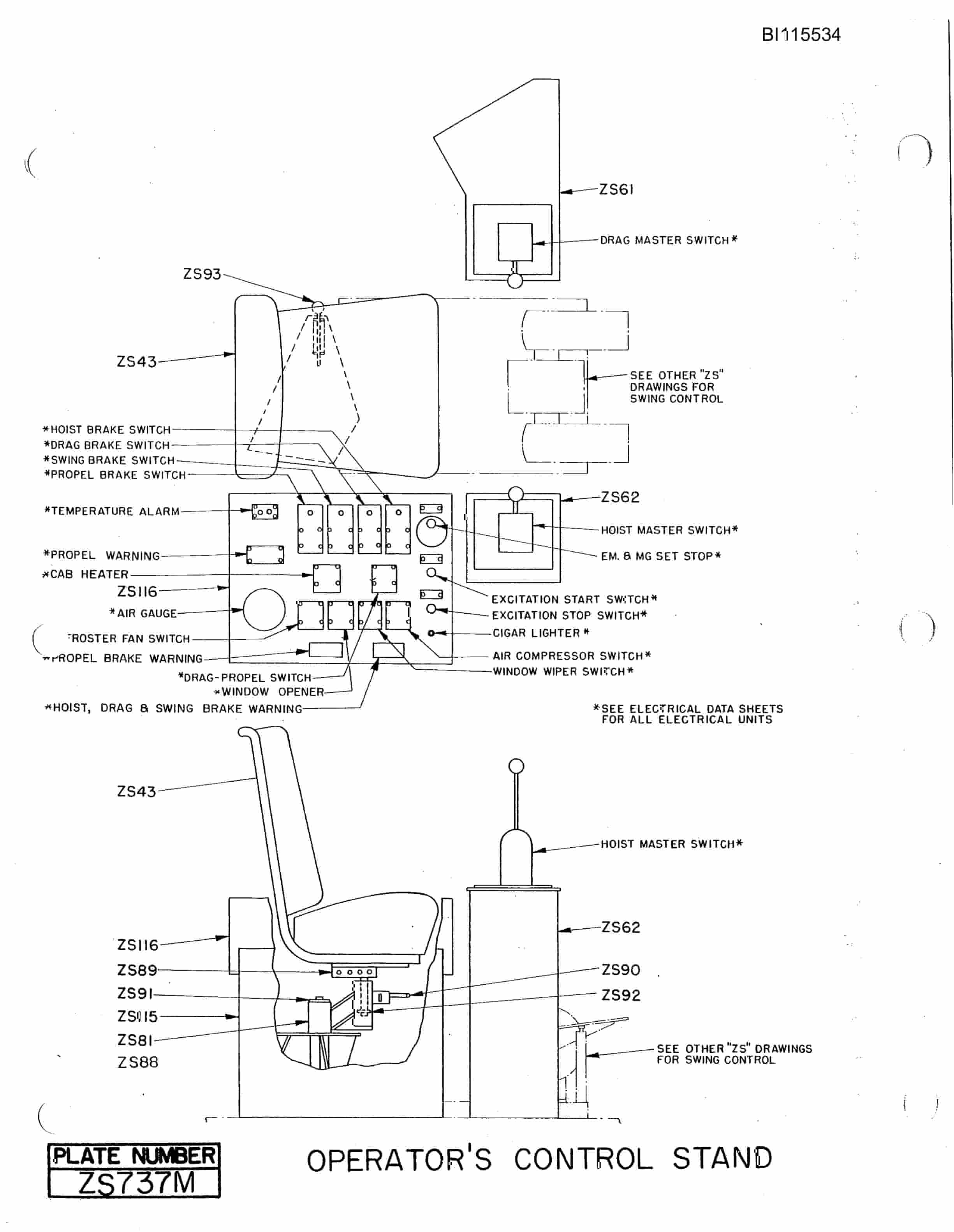 Bucyrus 1570W Walking Dragline Technical Manual BI115534-2