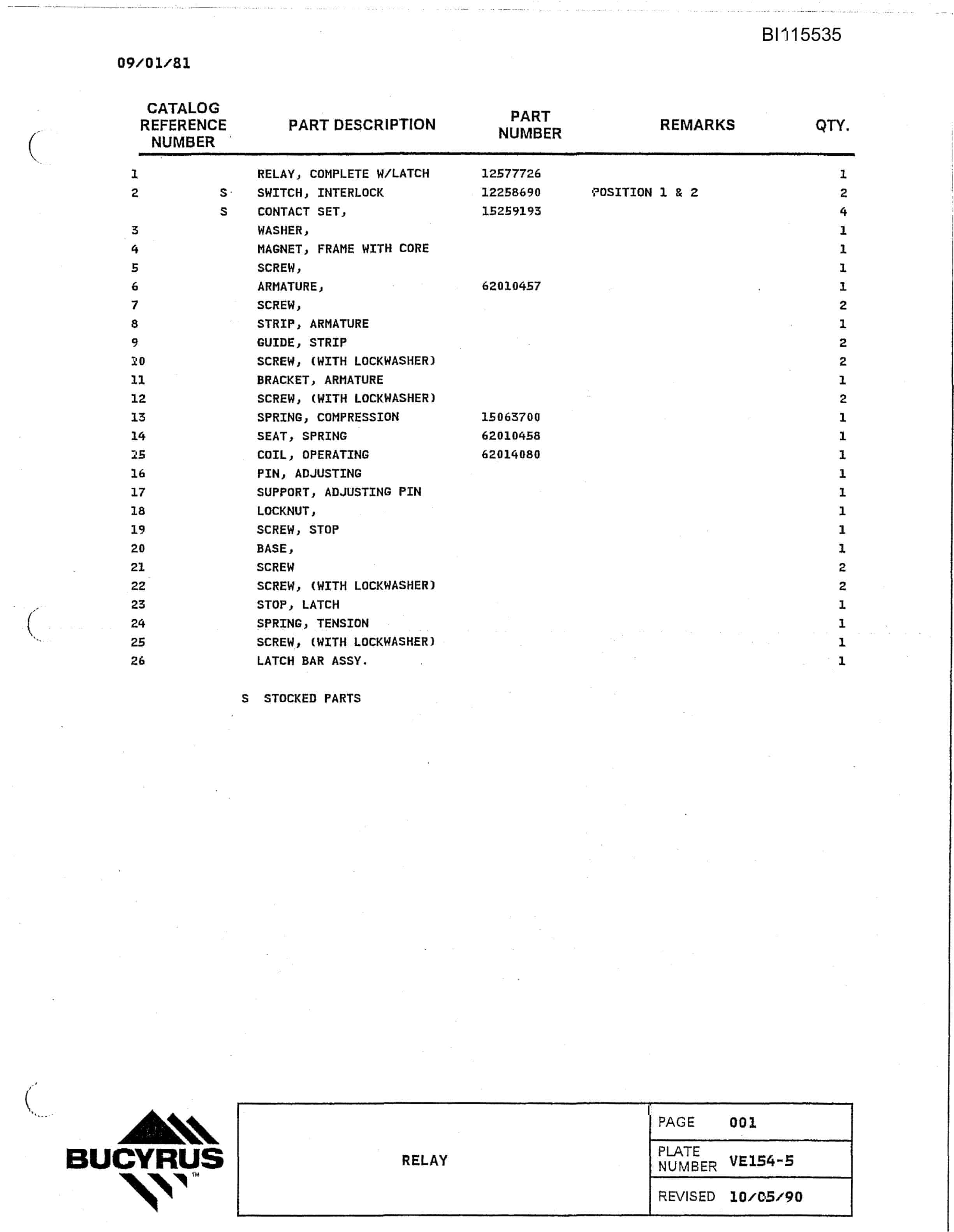 Bucyrus 1570W Walking Dragline Technical Manual BI115535-3