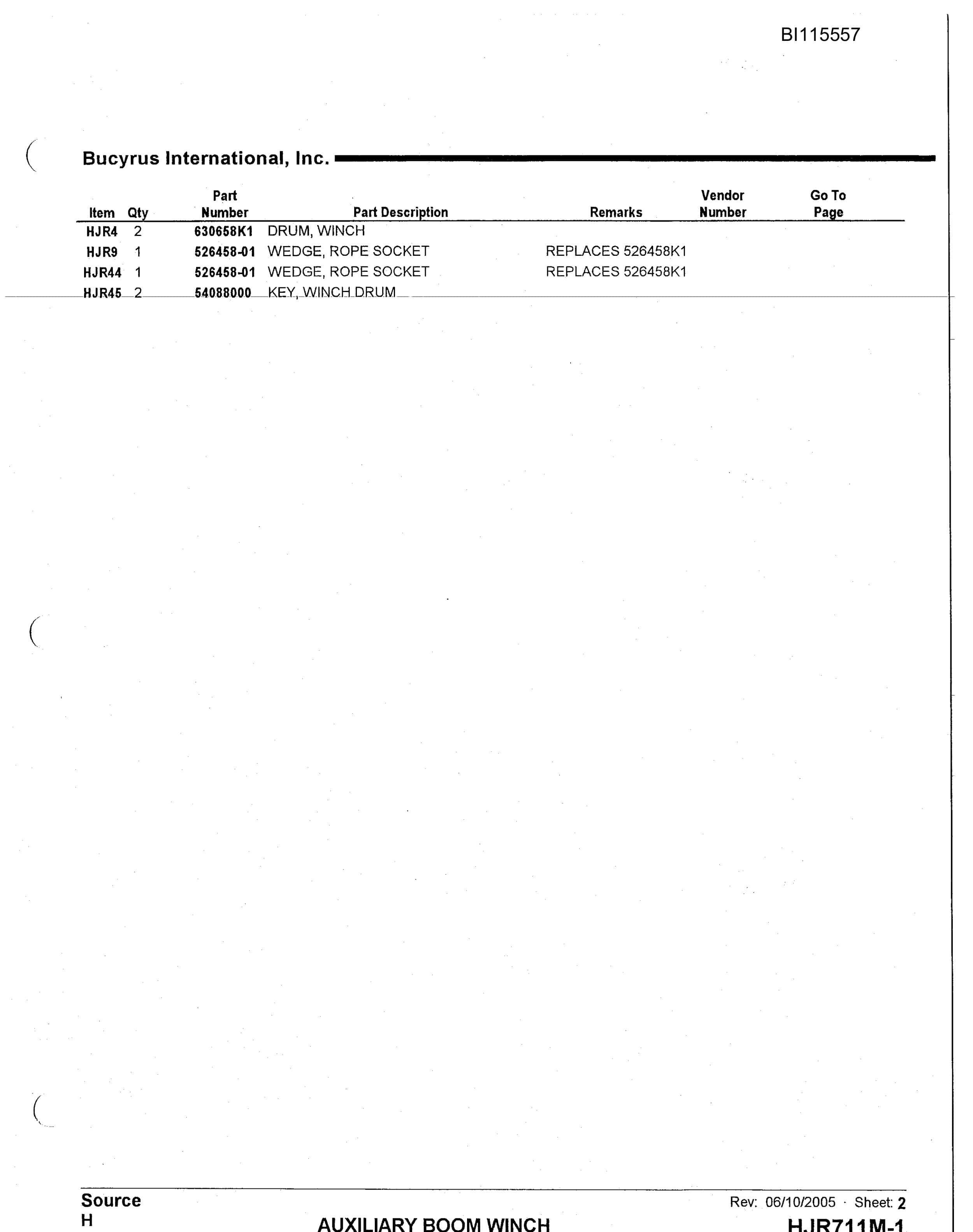 Bucyrus 1570W Walking Dragline Technical Manual BI115557-3