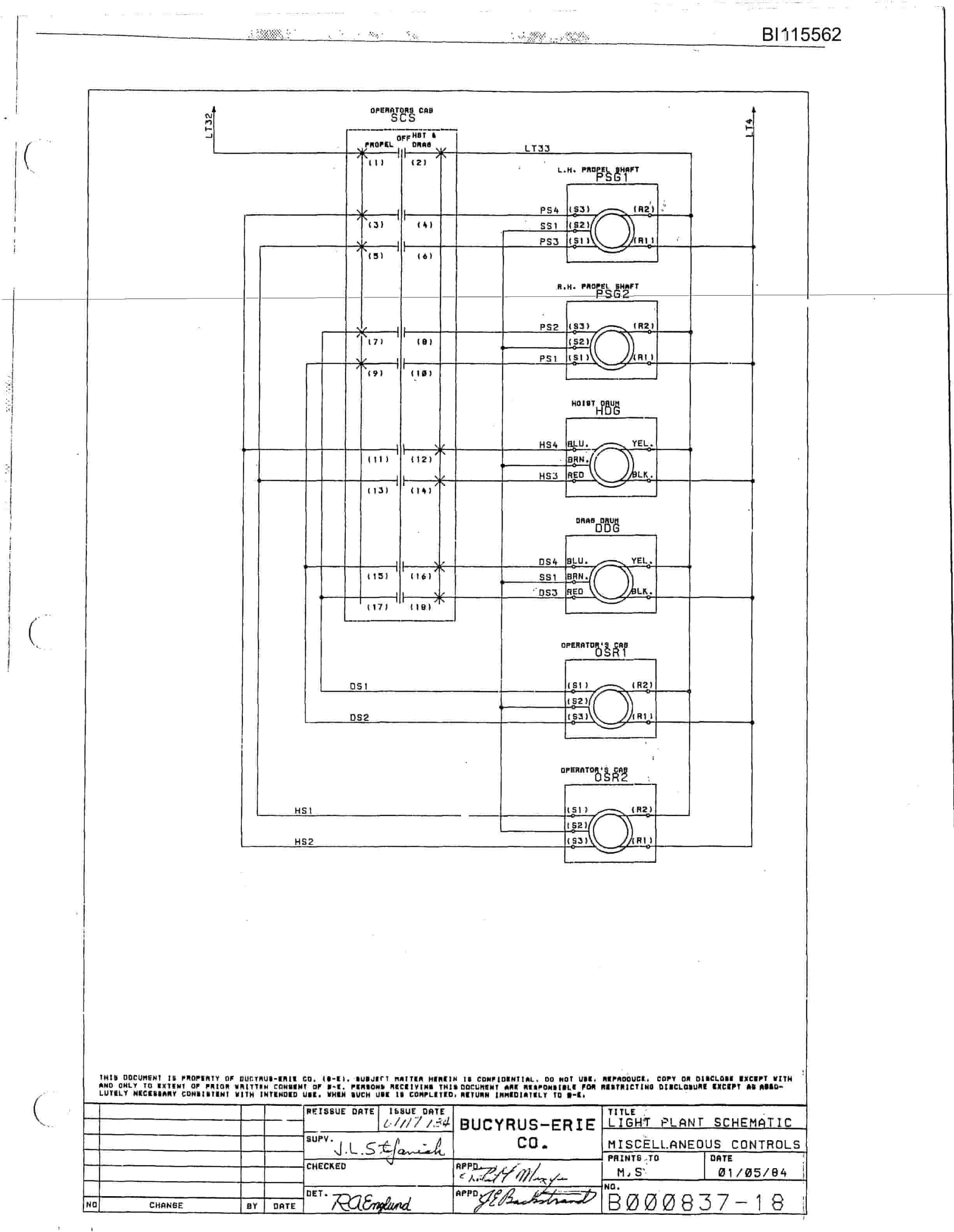 Bucyrus 1570W Walking Dragline Technical Manual BI115562-3