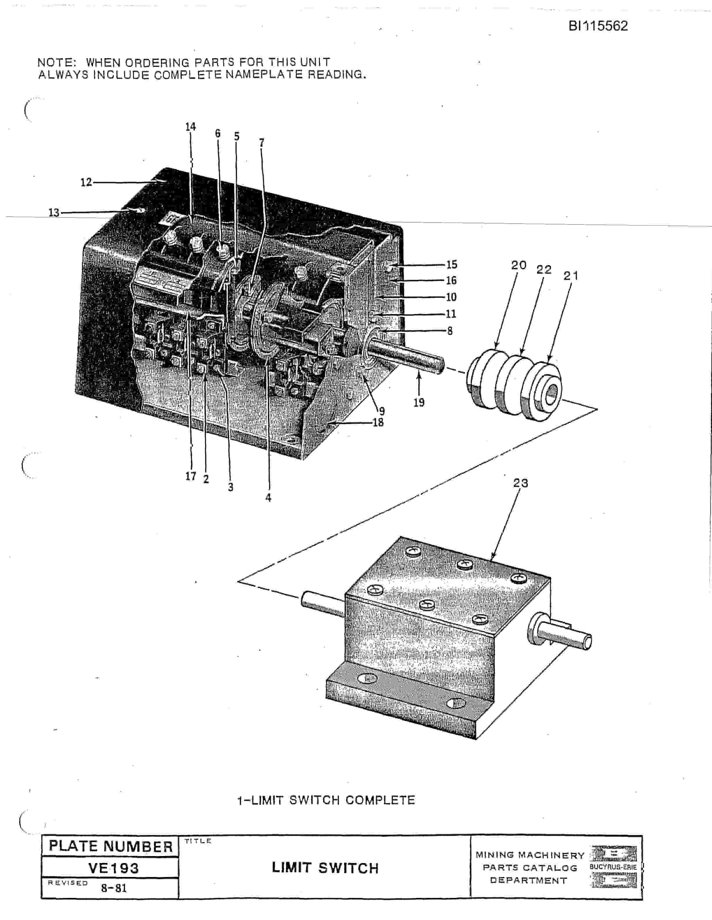 Bucyrus 1570W Walking Dragline Technical Manual BI115562-5