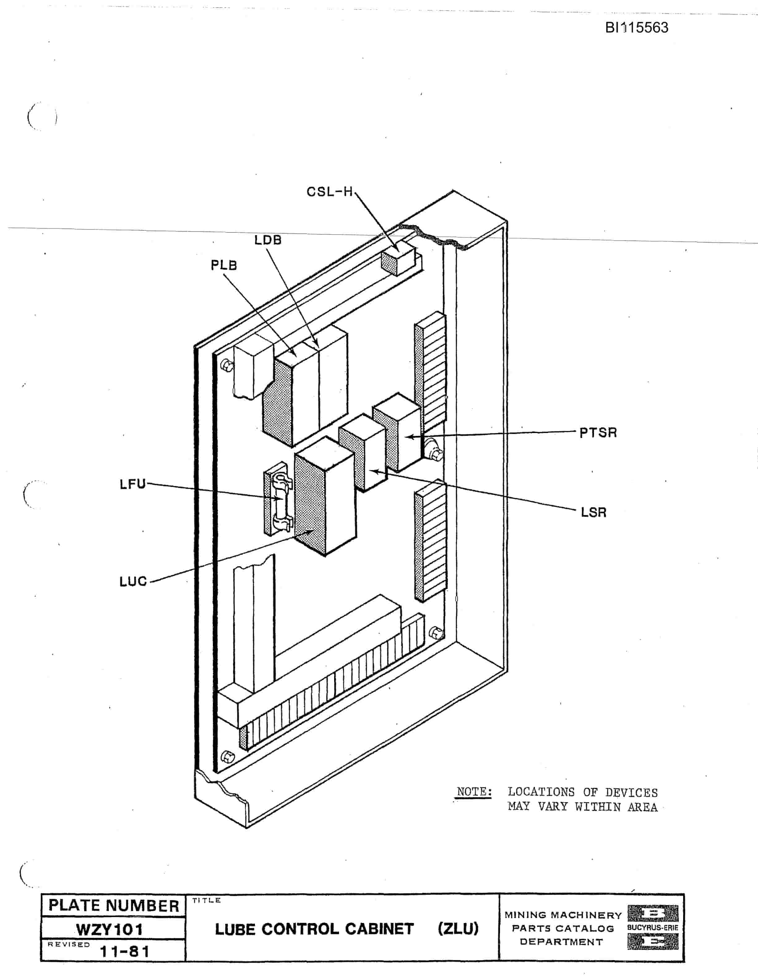 Bucyrus 1570W Walking Dragline Technical Manual BI115563-3