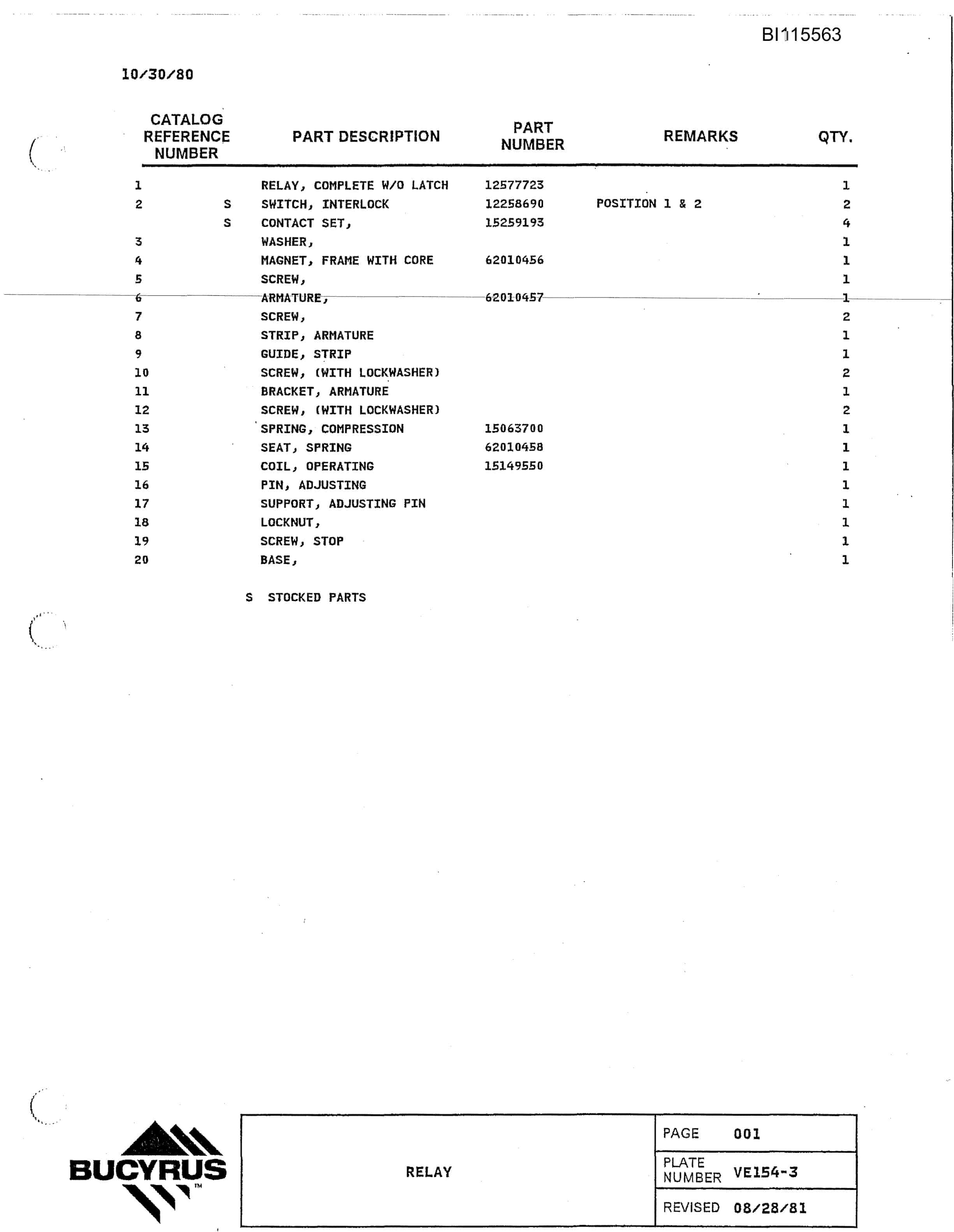 Bucyrus 1570W Walking Dragline Technical Manual BI115563-5