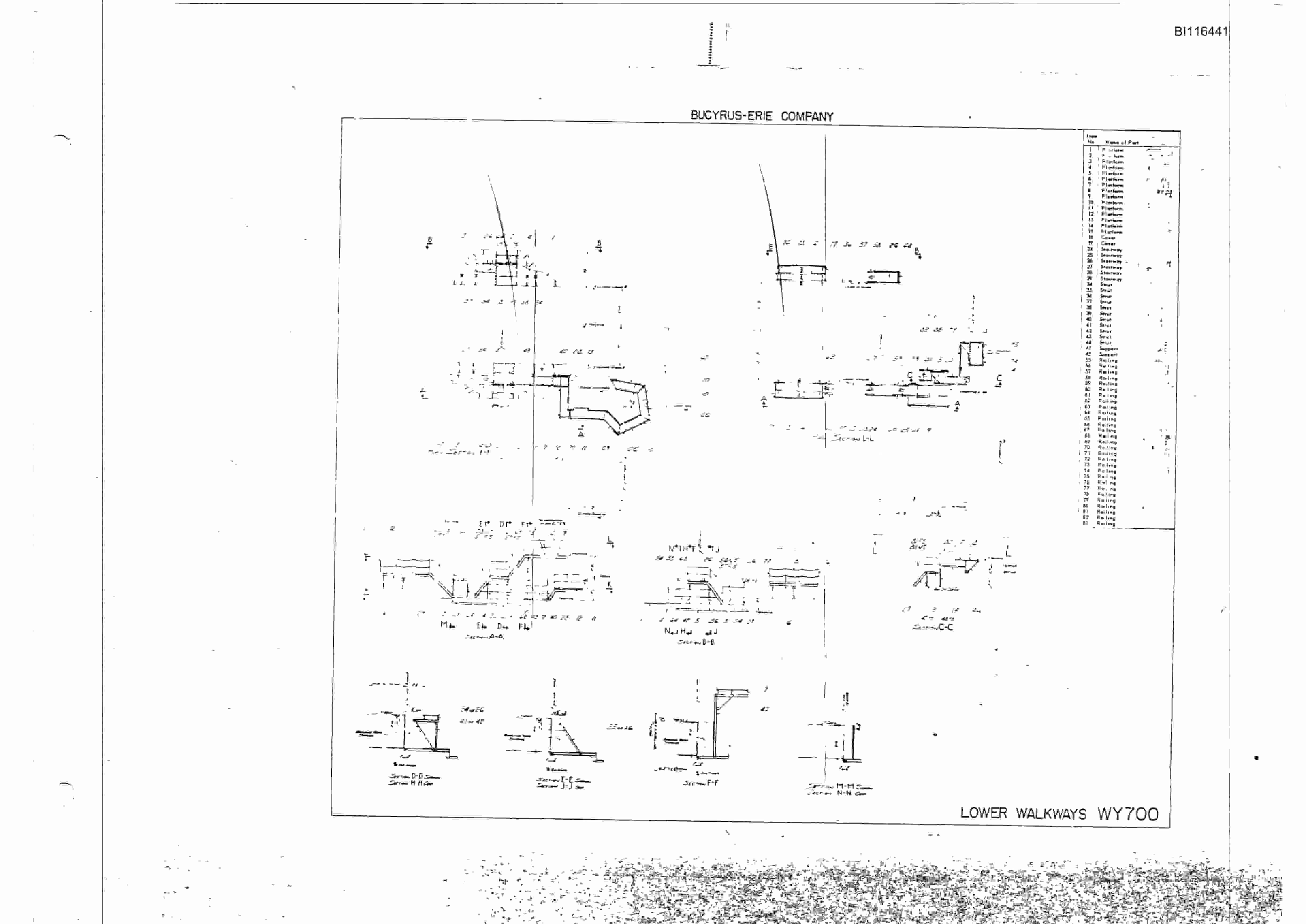 Bucyrus 1650-B Parts Catalog BI116441-4