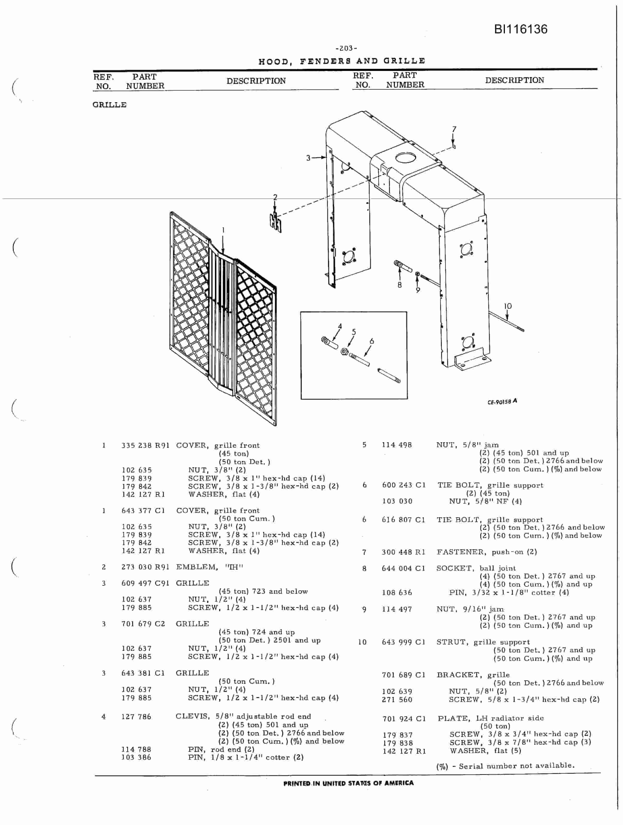 Bucyrus 180 Pay Hauler Parts Catalog BI116136-2