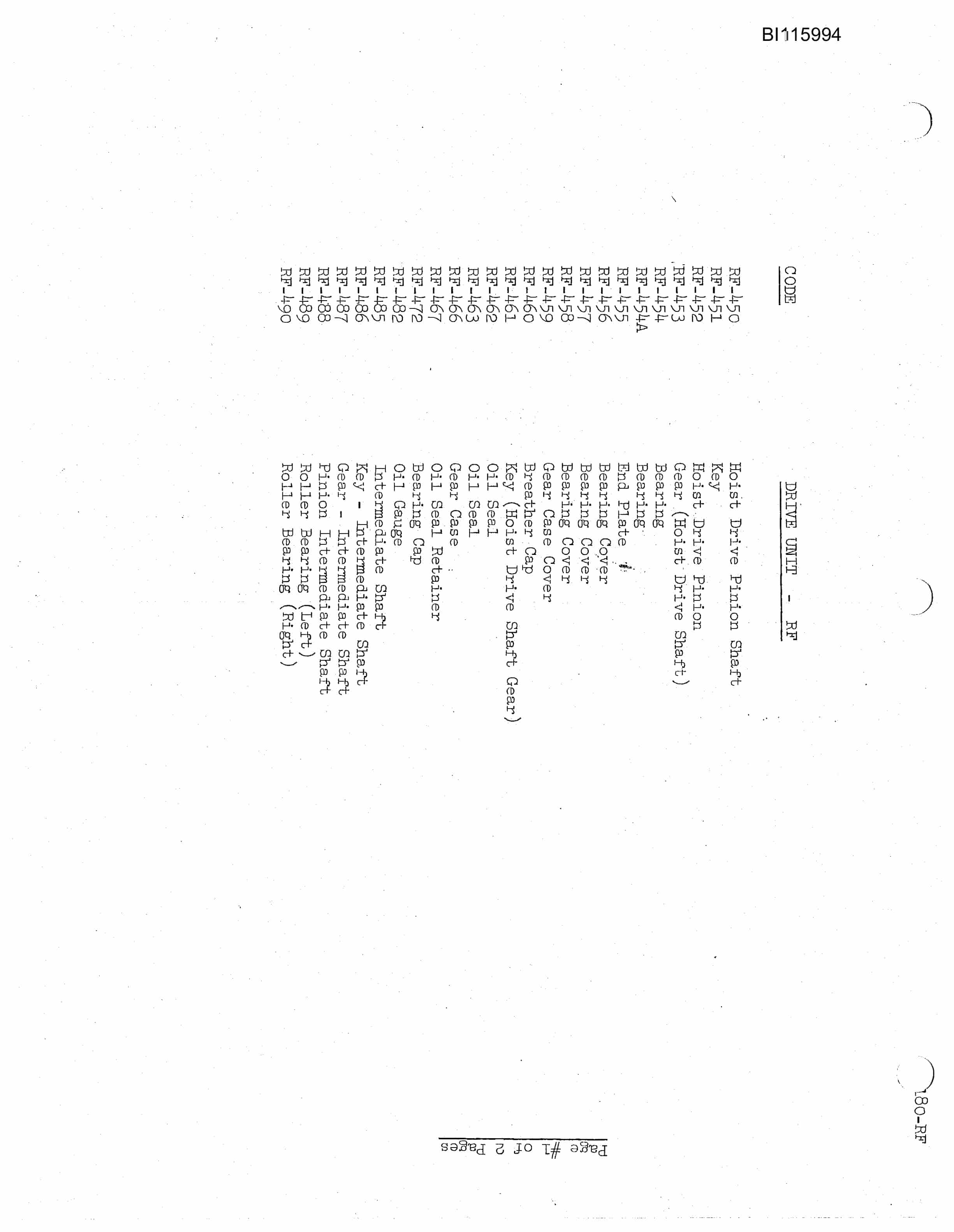 Bucyrus 180-W Technical Manual BI115994-3
