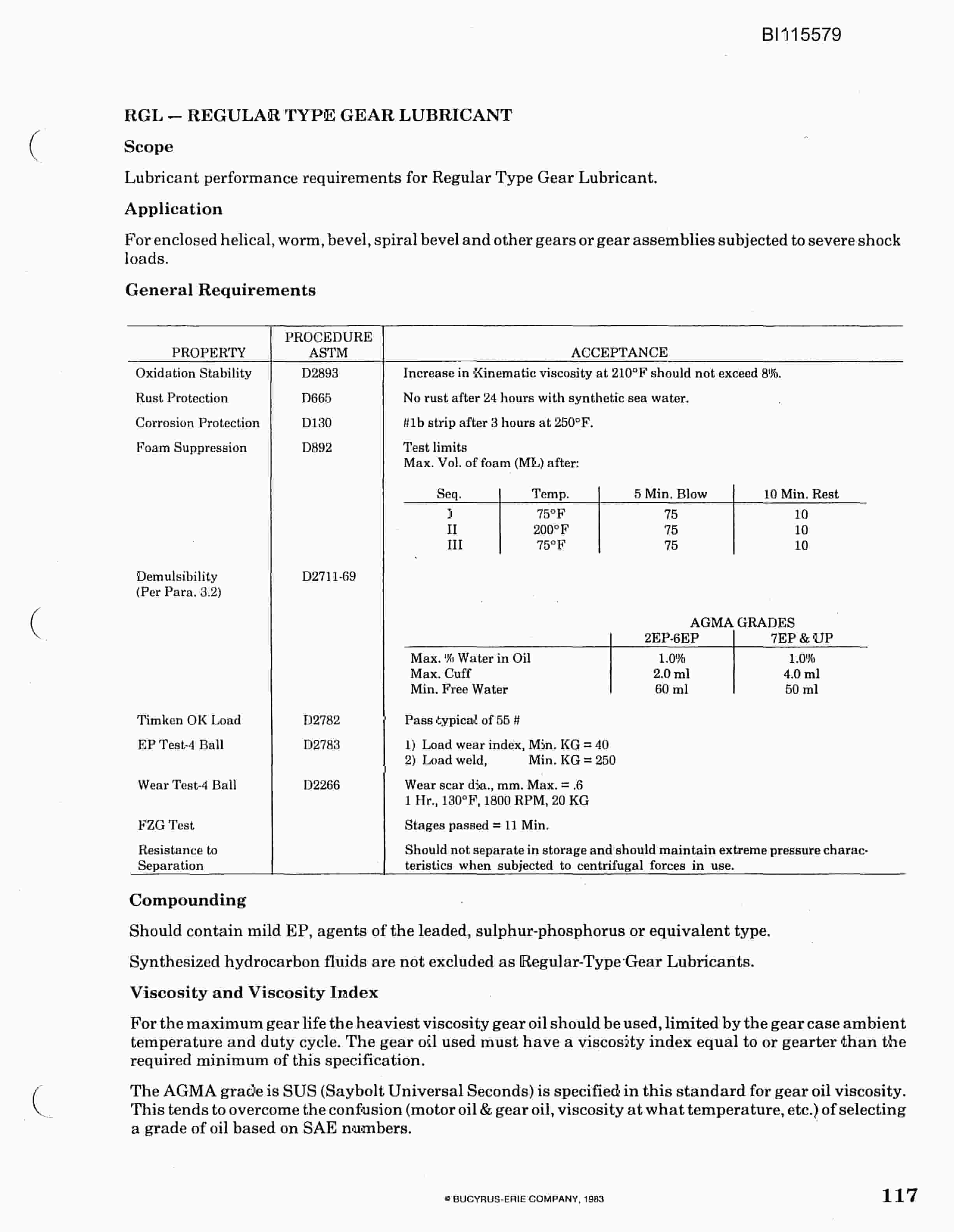 Bucyrus 195-B1 Mining Shovel Technical Manual BI115579-2