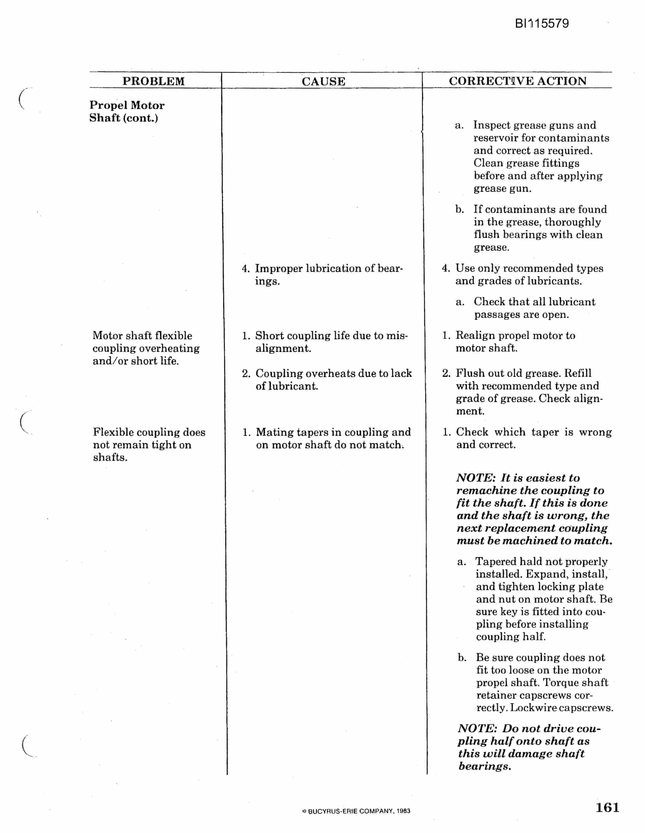 Bucyrus 195-B1 Mining Shovel Technical Manual BI115579-3