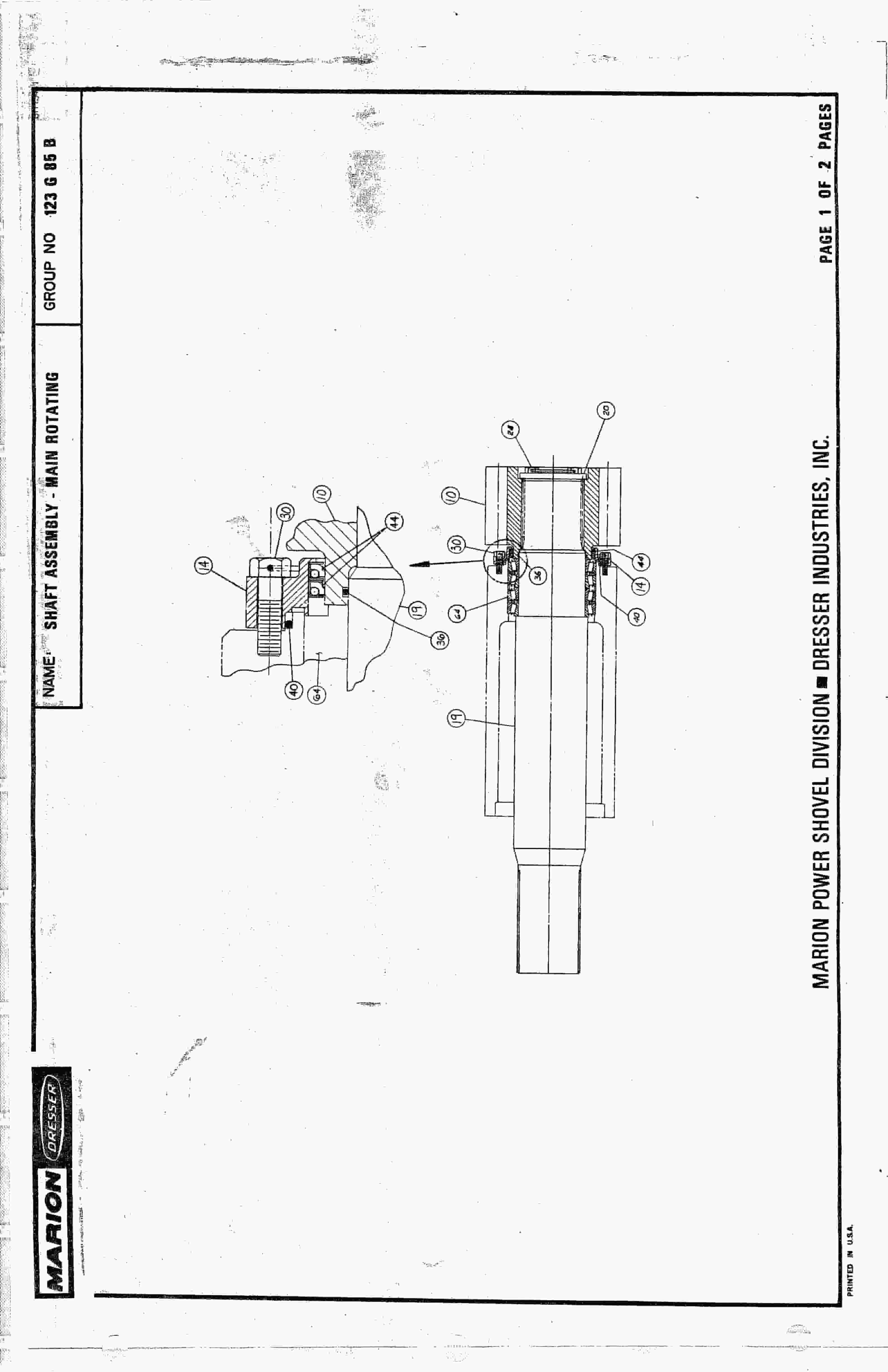 Bucyrus 195 M Parts Catalog BI115441-2
