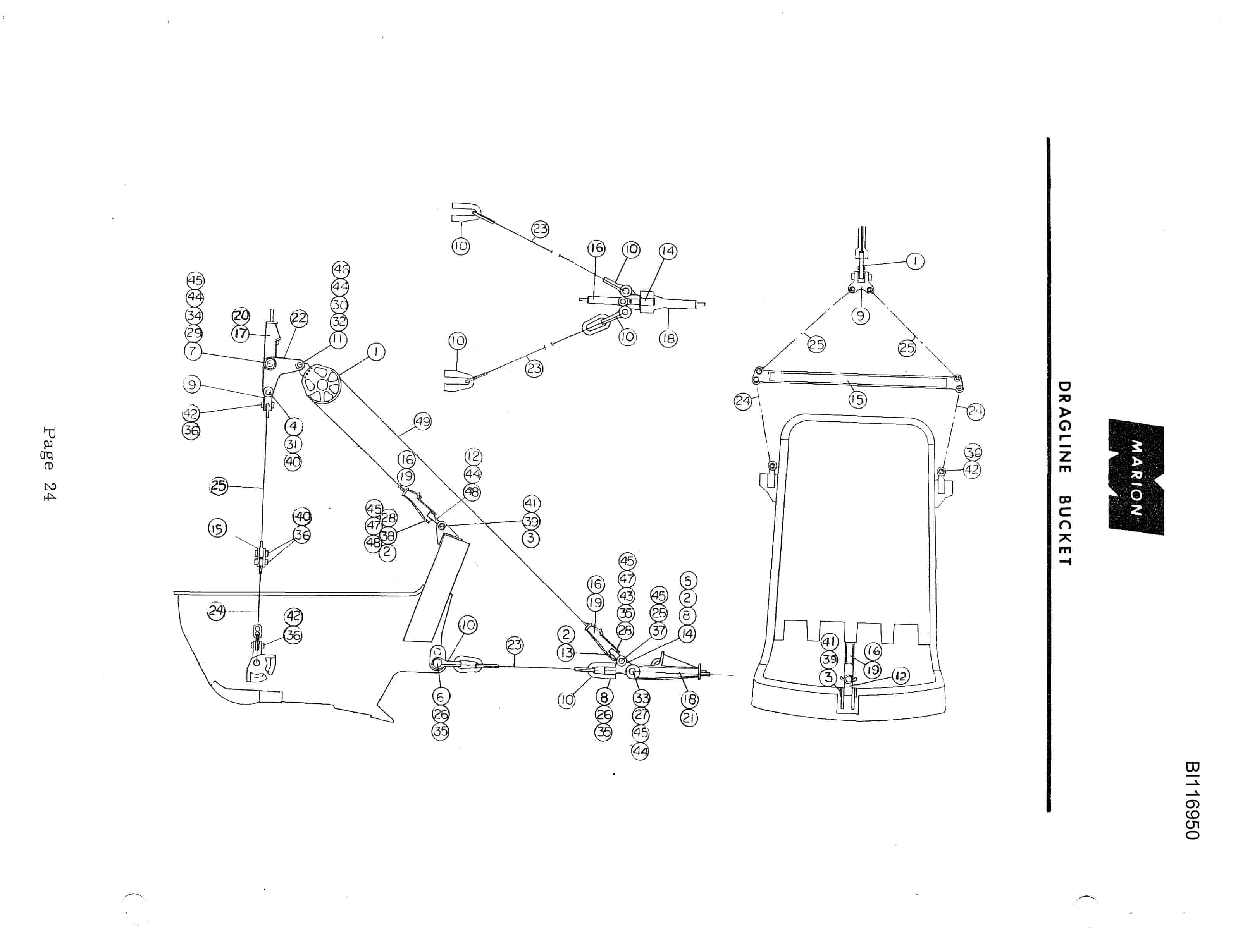 Bucyrus 195M Parts Catalog BI116950-5