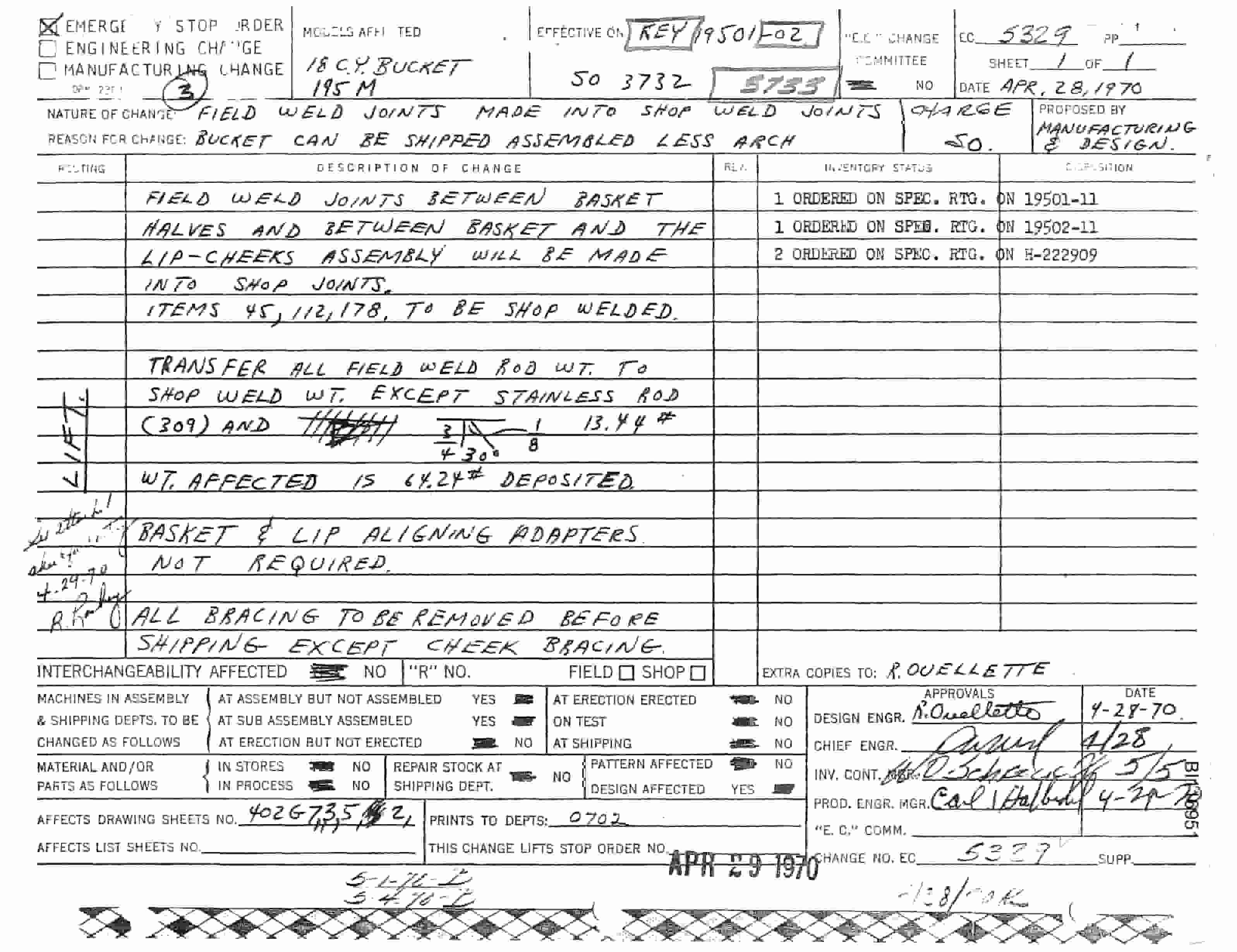 Bucyrus 195M Parts Catalog BI116951-4