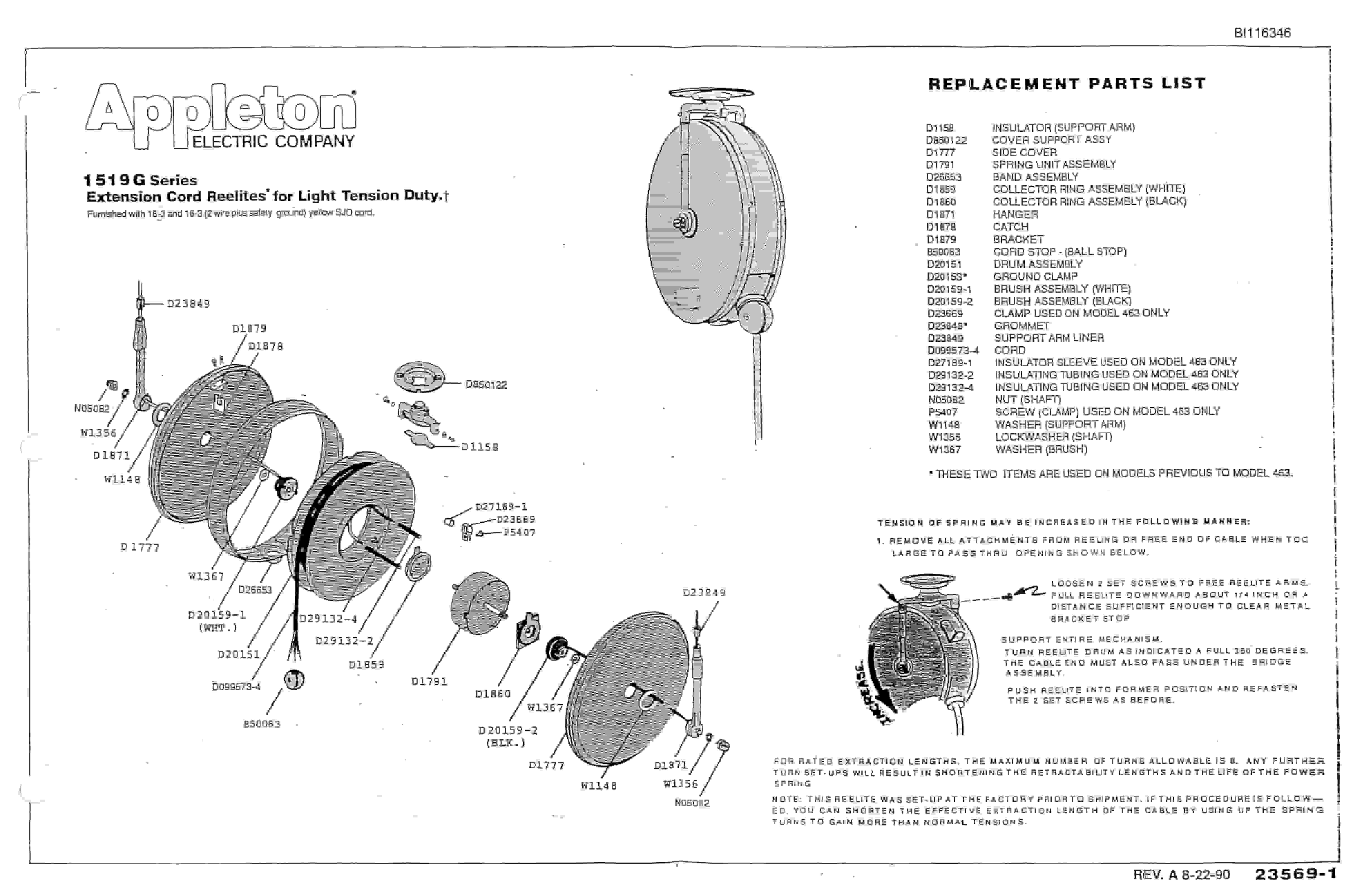 Bucyrus 195MHR-14B Parts Catalog BI116346-4
