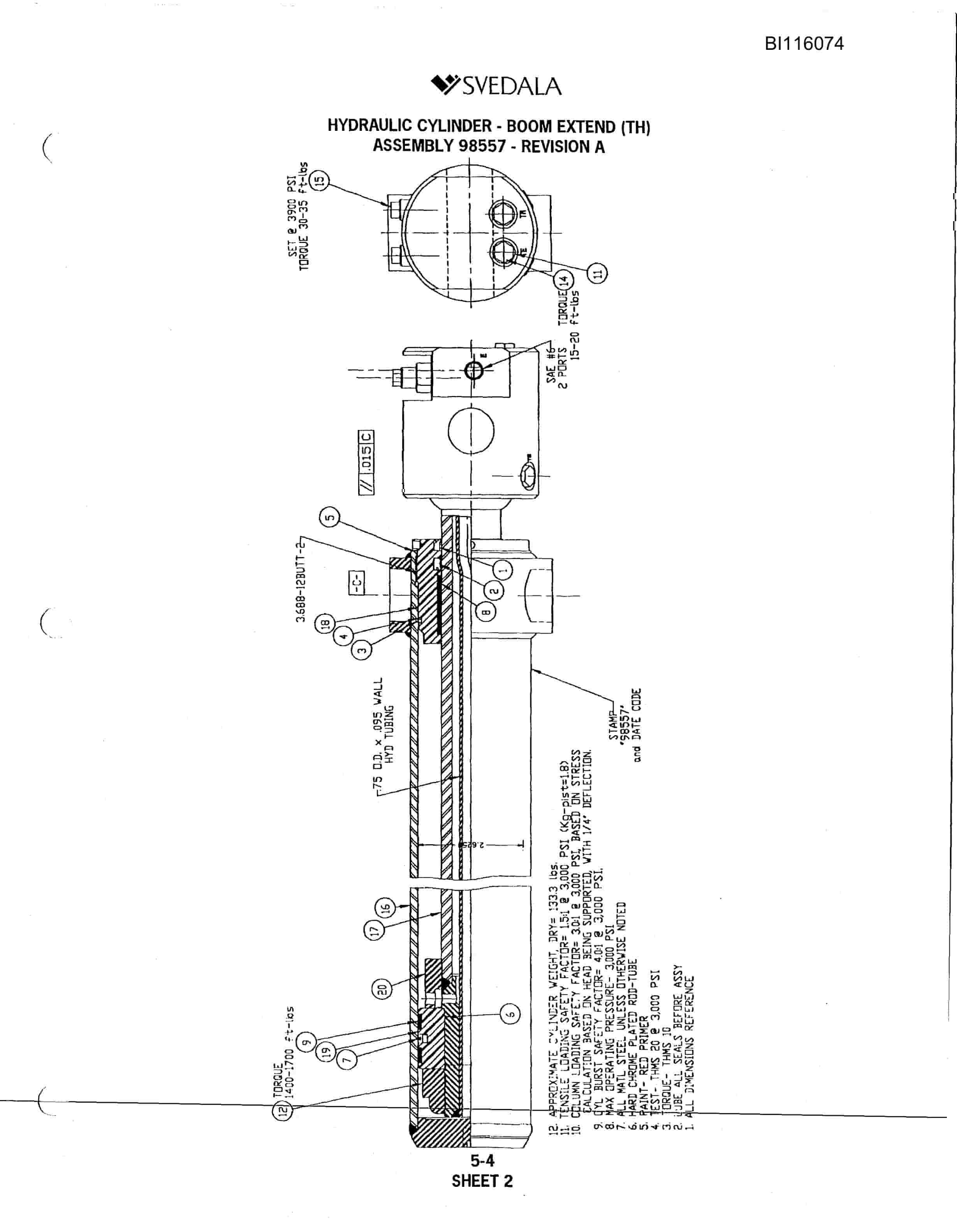 Bucyrus 250 Hydra-Trac Hydraulic Track Drill Parts Catalog BI116074-3