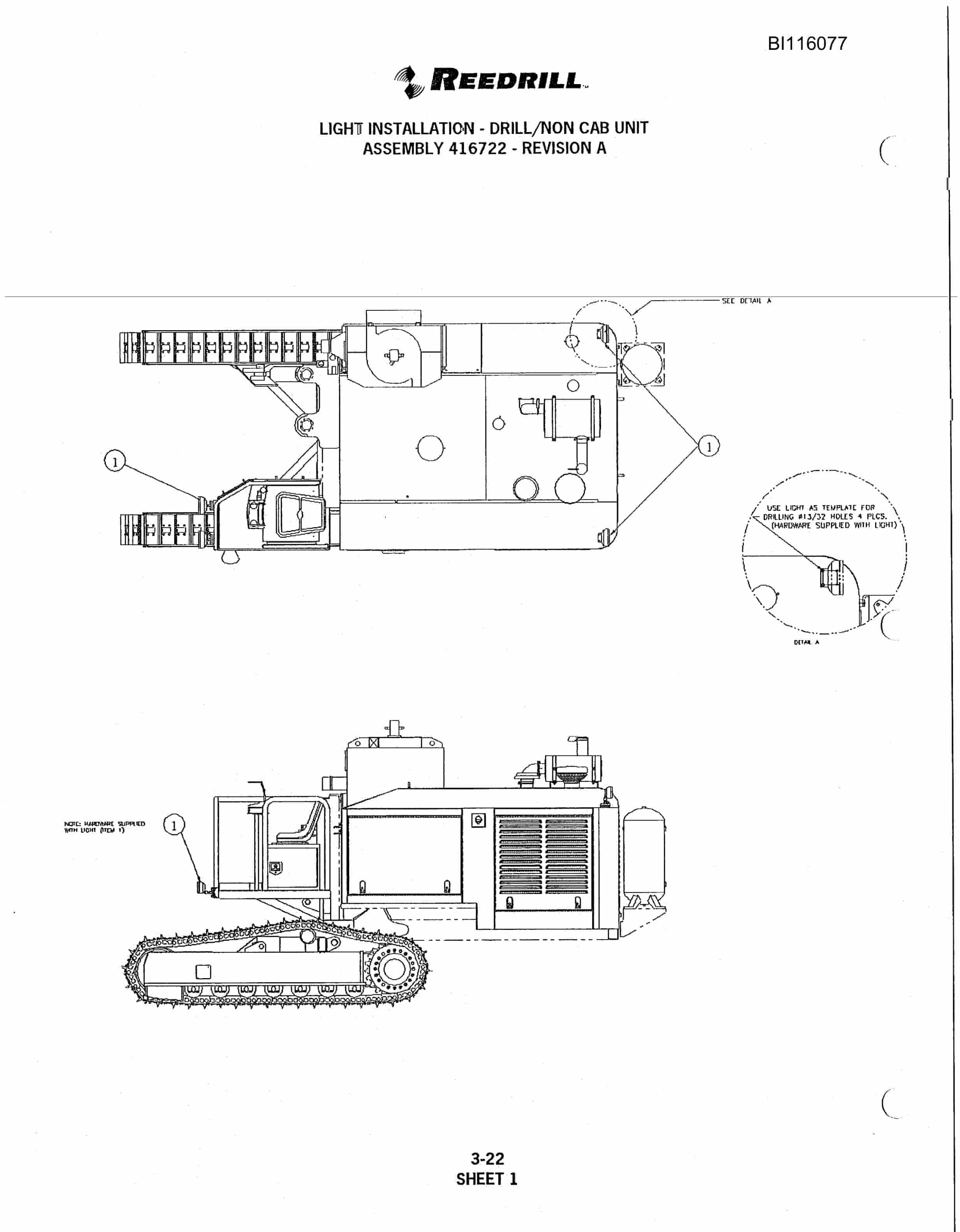 Bucyrus 250 Hydra-Trac Hydraulic Track Drill Parts Catalog BI116077-2