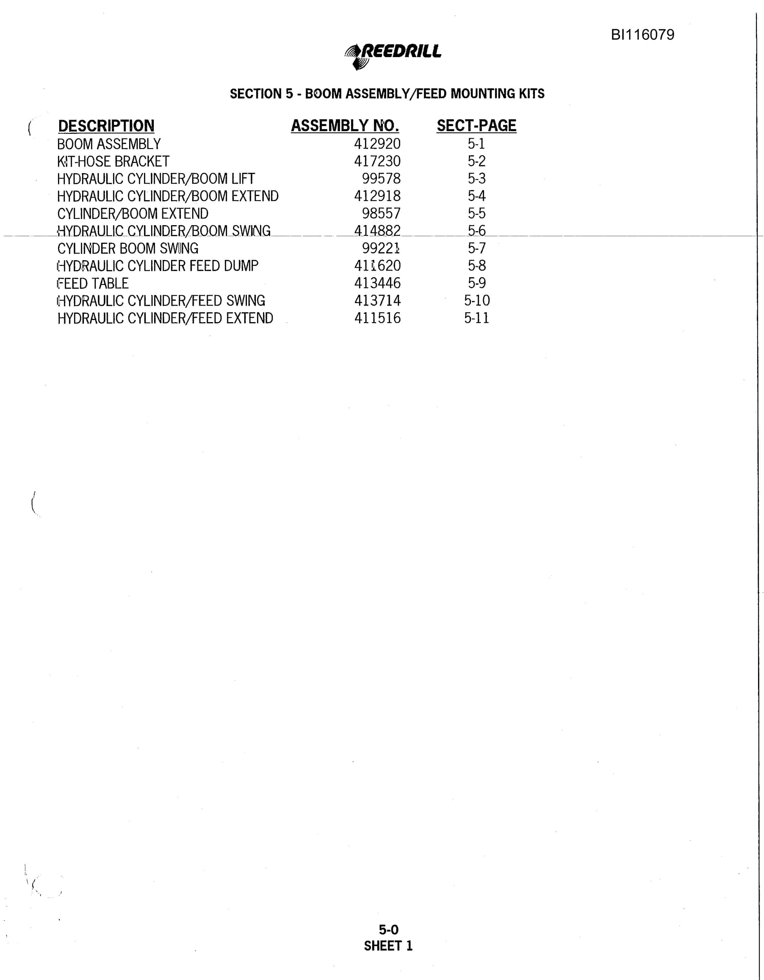 Bucyrus 250 Hydra-Trac Parts Catalog BI116079-4