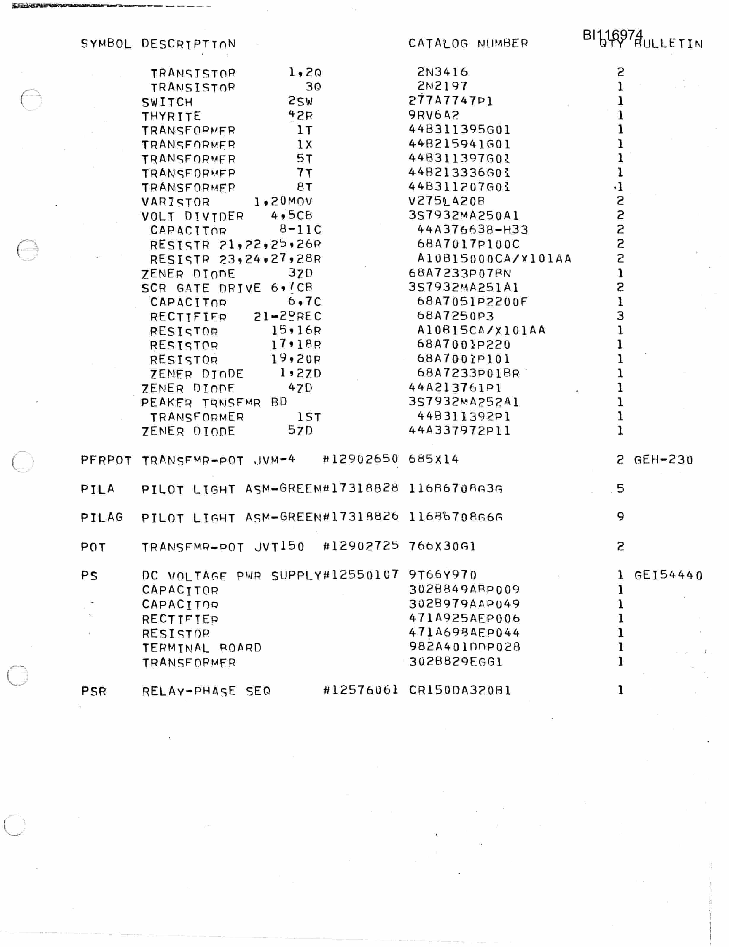Bucyrus 2570-W Dragline Parts Catalog BI116974-2