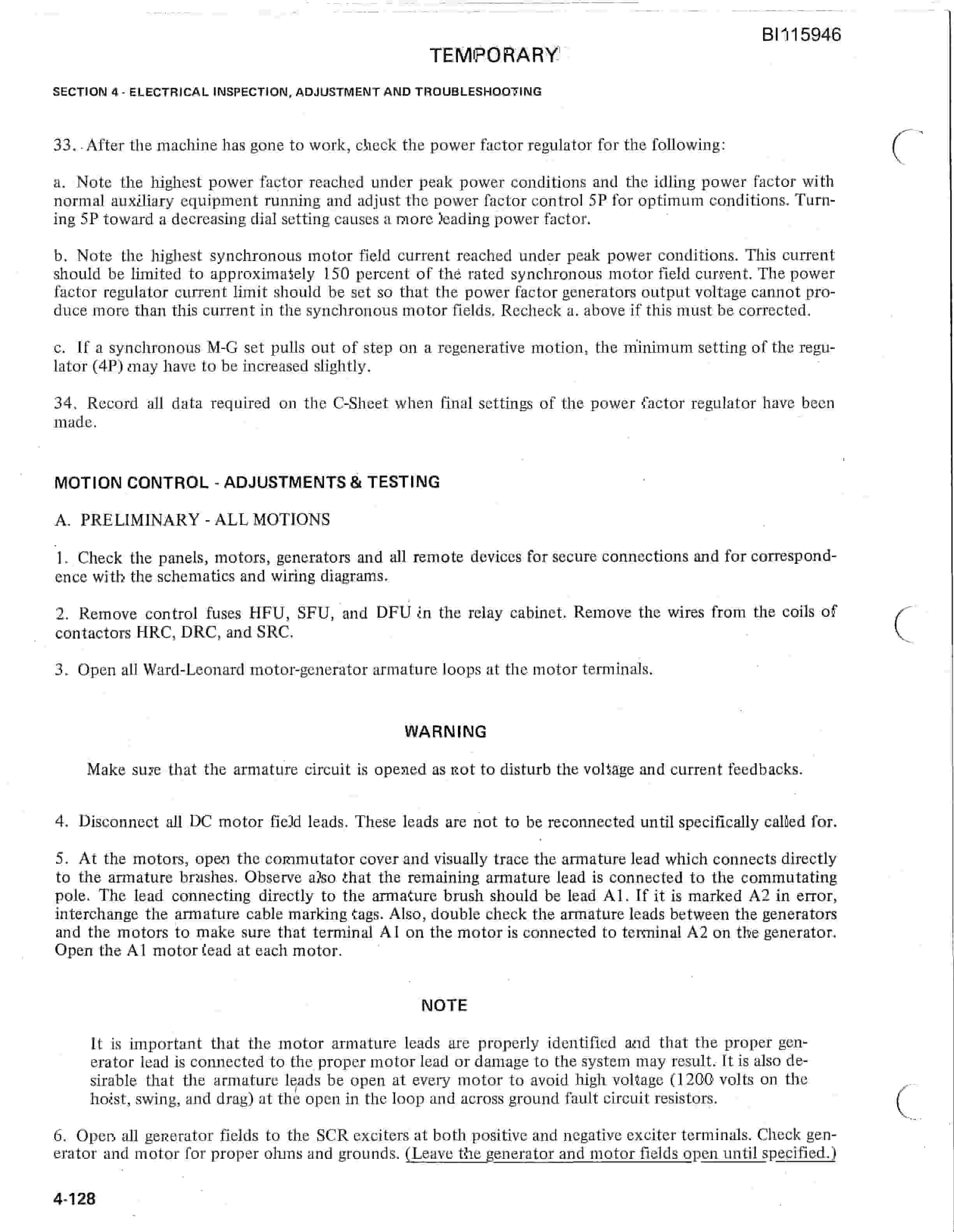 Bucyrus 2570 Walking Dragline Technical Manual BI115946-5