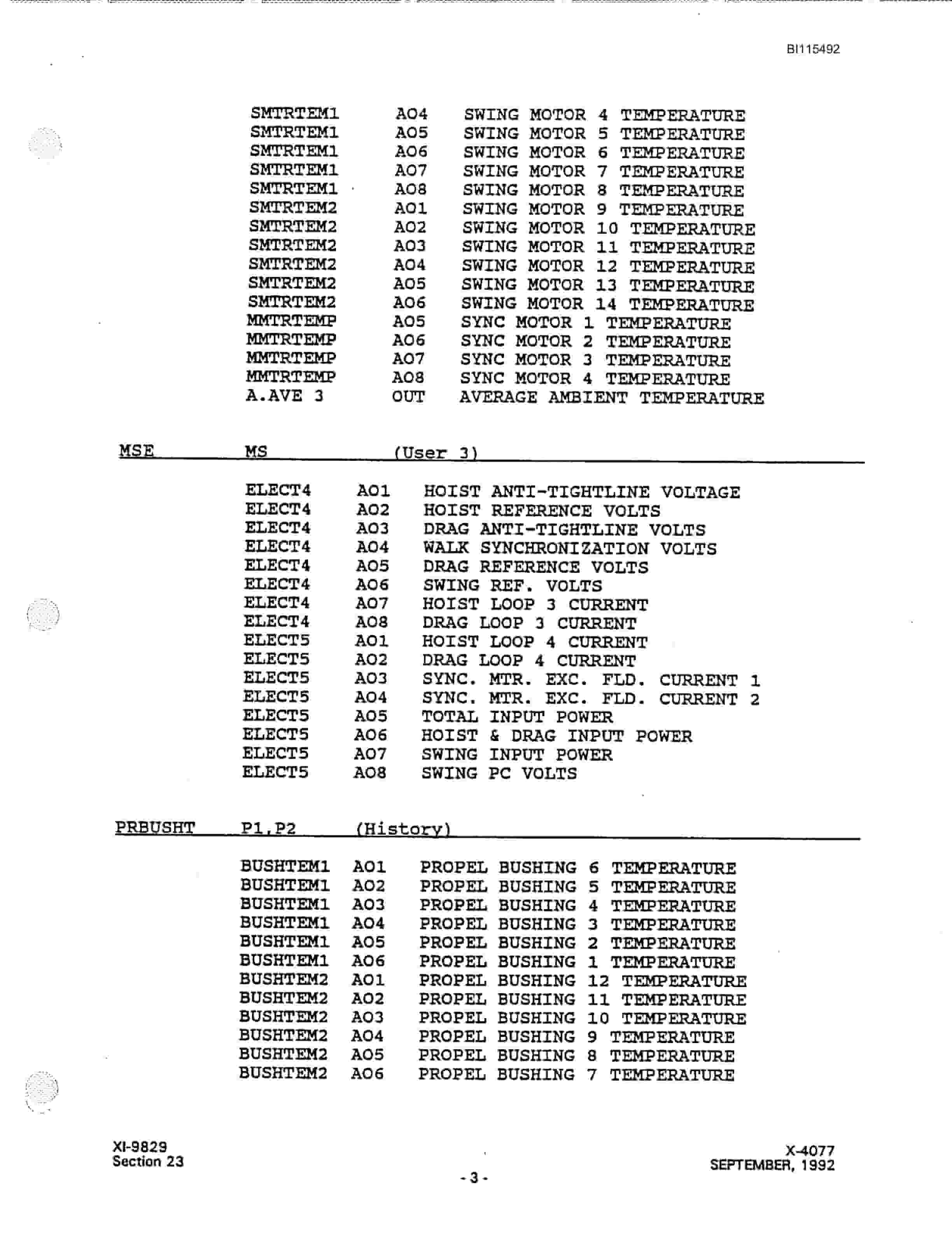 Bucyrus 2570-WS Walking Dragline Technical Manual BI115492-3