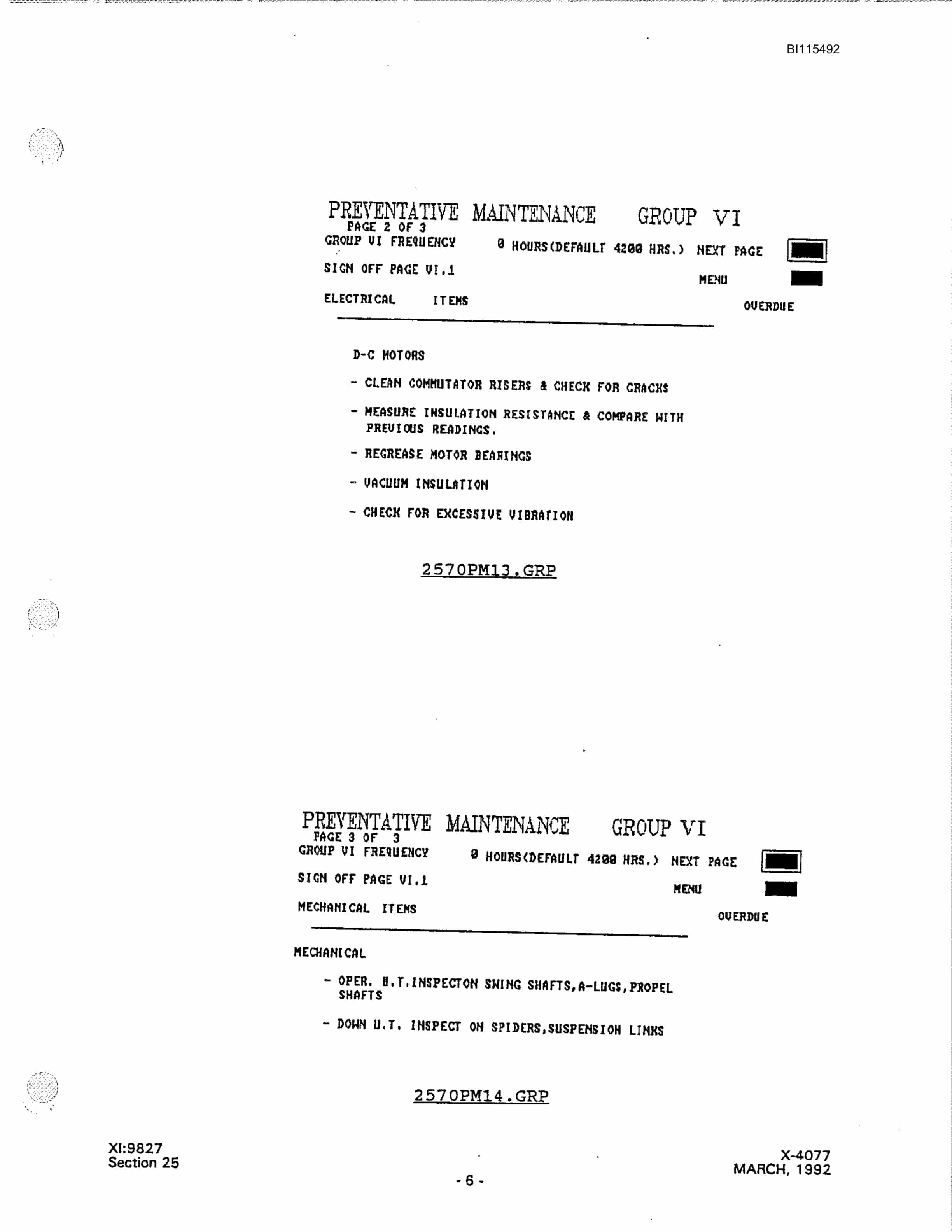 Bucyrus 2570-WS Walking Dragline Technical Manual BI115492-4