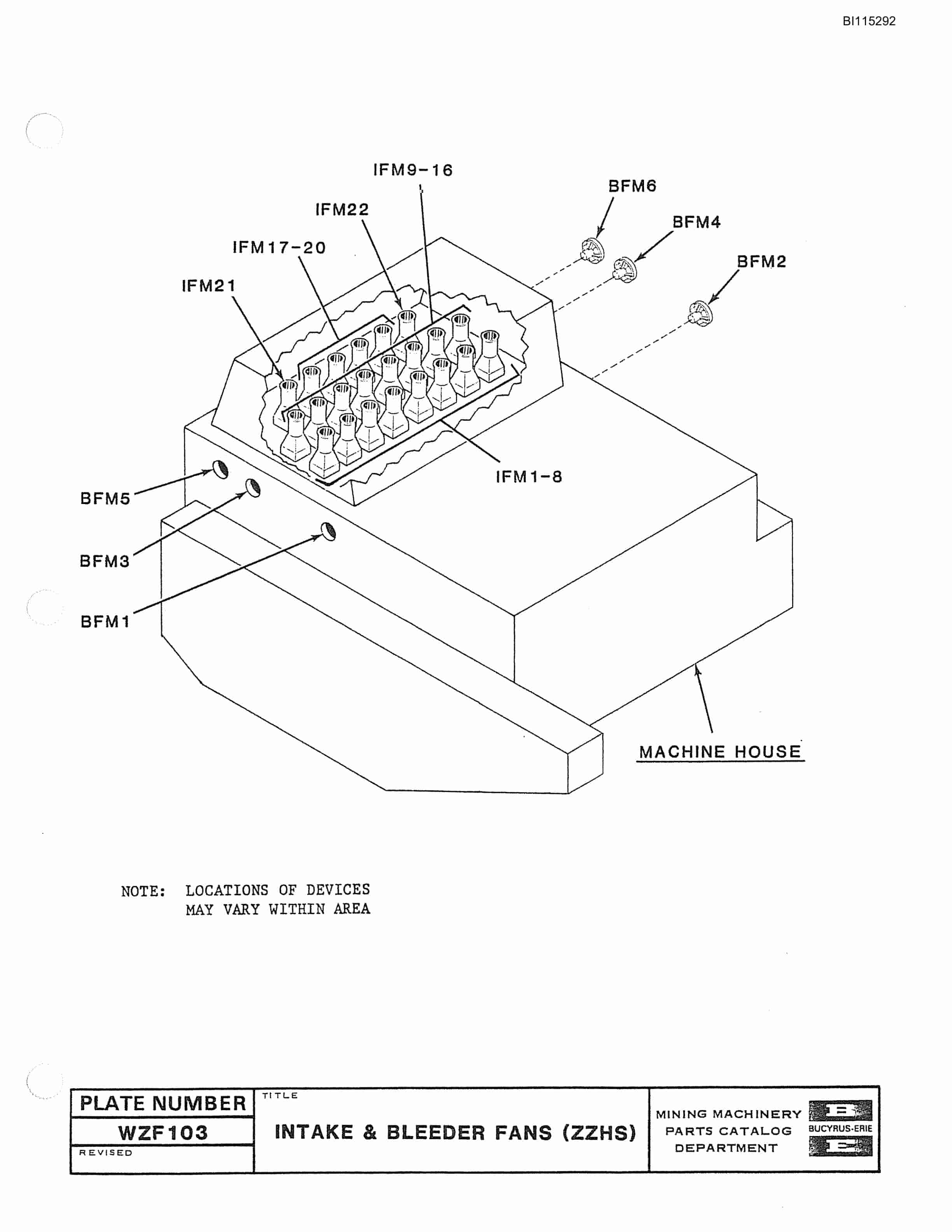 Bucyrus 2570W Walking Dragline Parts Catalog BI115292-4