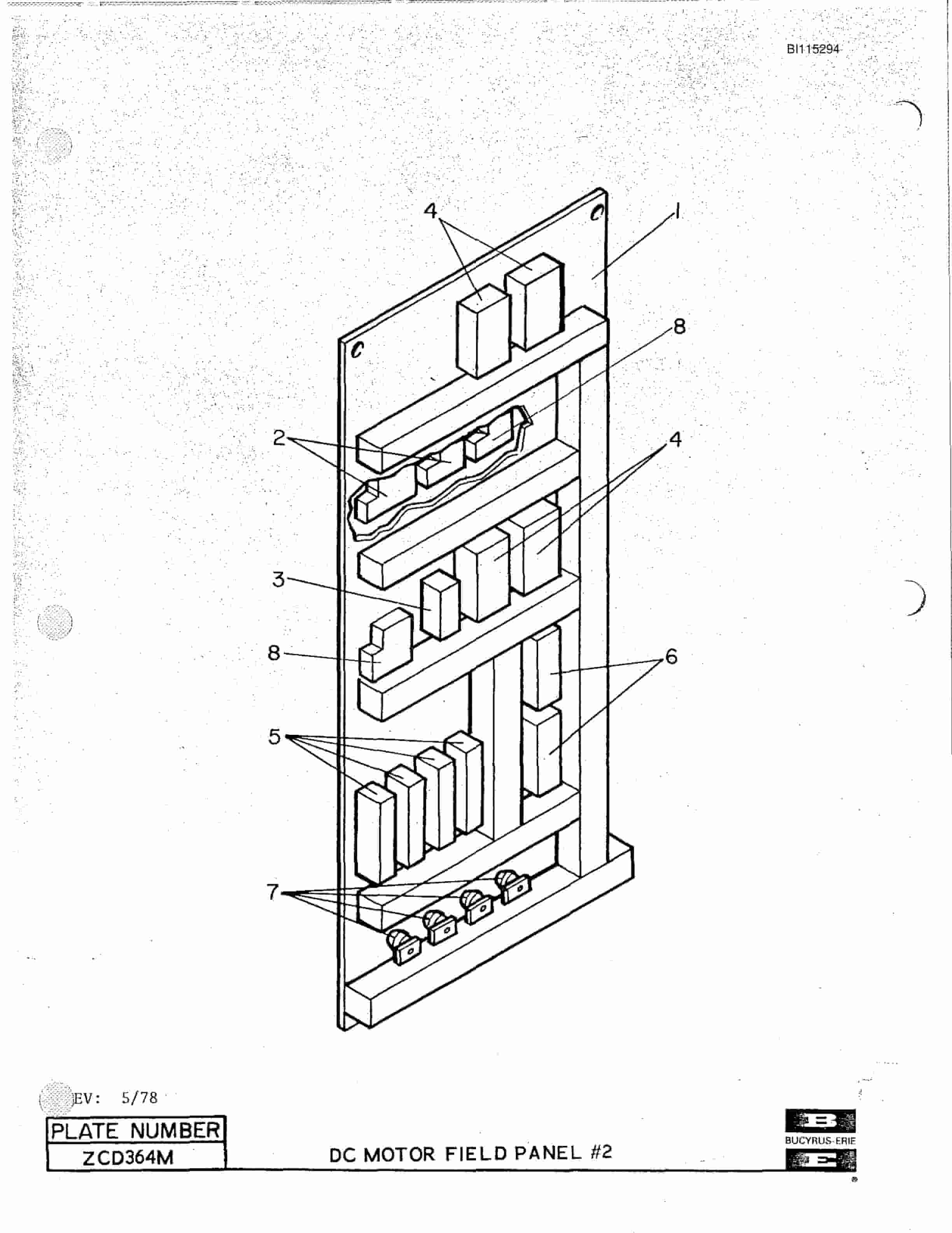 Bucyrus 2570W Walking Dragline Parts Catalog BI115294-3