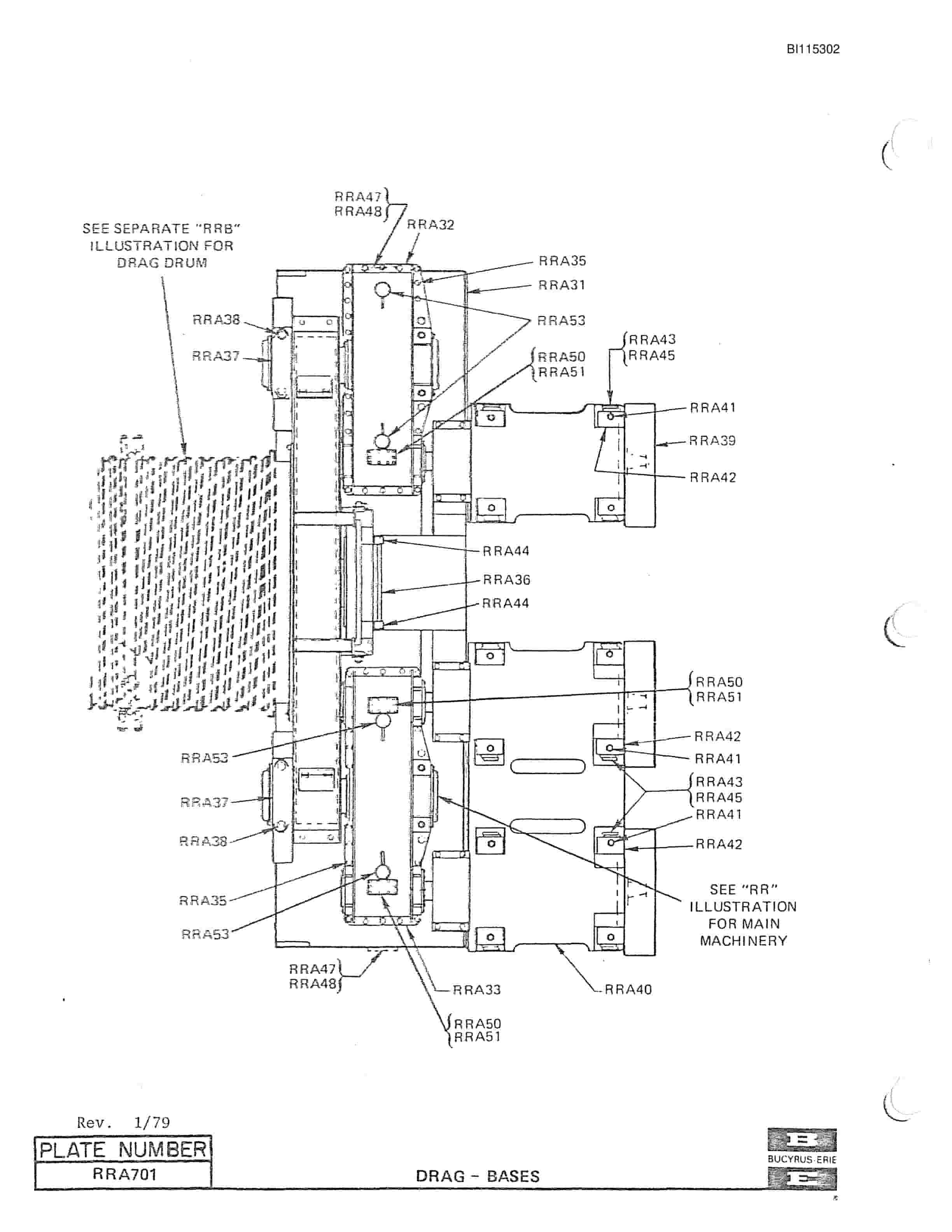 Bucyrus 2570W Walking Dragline Parts Catalog BI115302-4