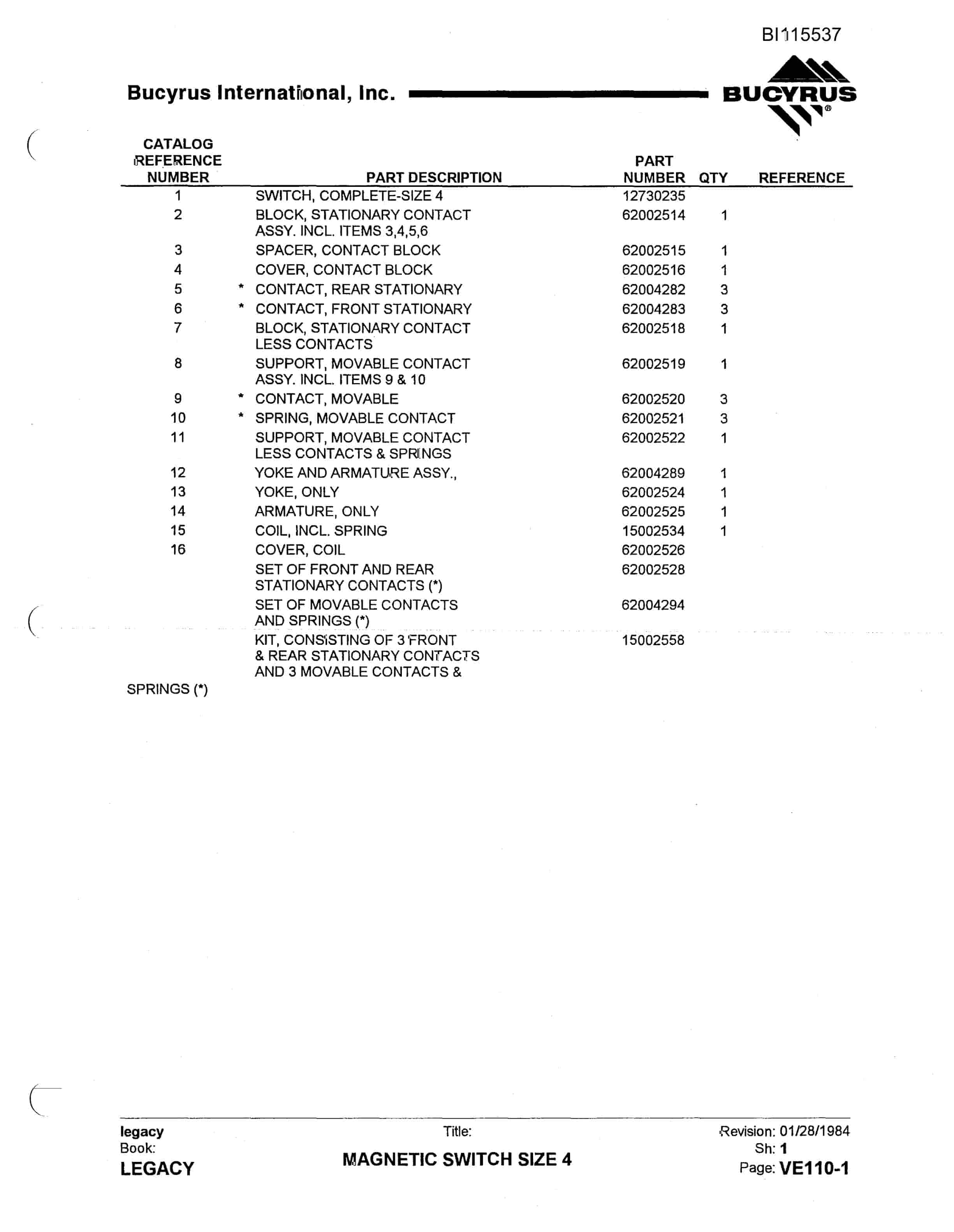 Bucyrus 2570W Walking Dragline Technical Manual BI115537-5