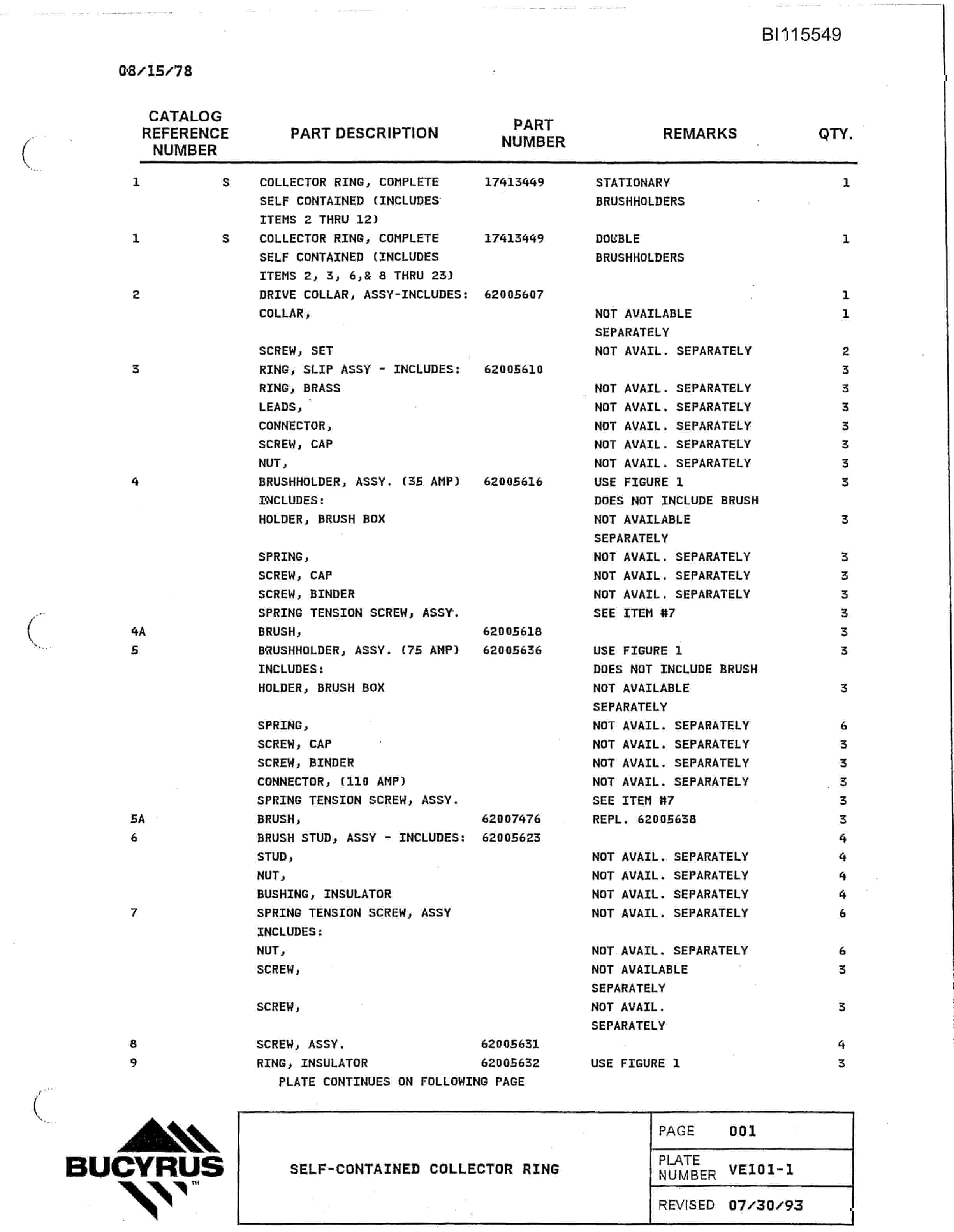 Bucyrus 2570W Walking Dragline Technical Manual BI115549-4