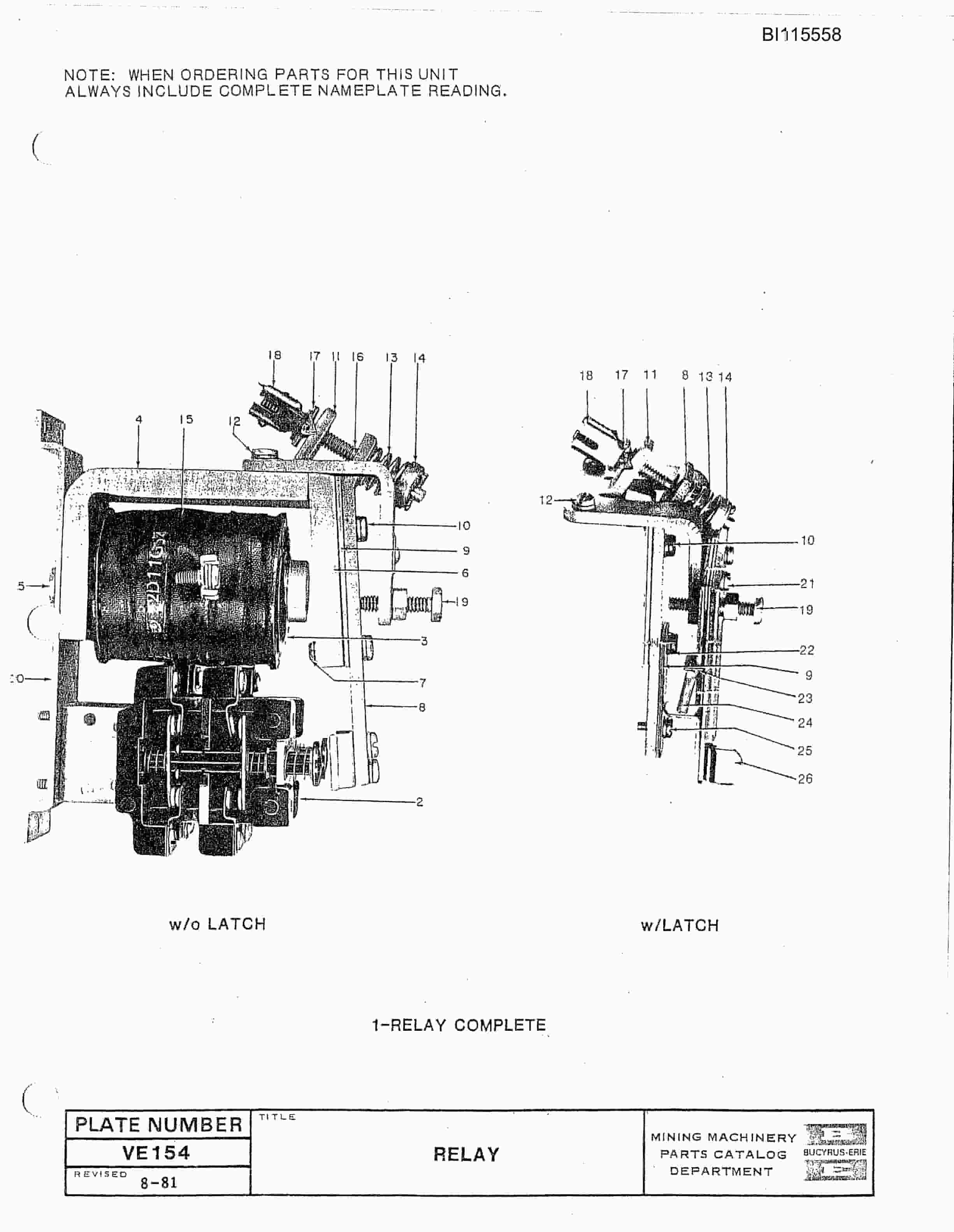 Bucyrus 2570W Walking Dragline Technical Manual BI115558-5