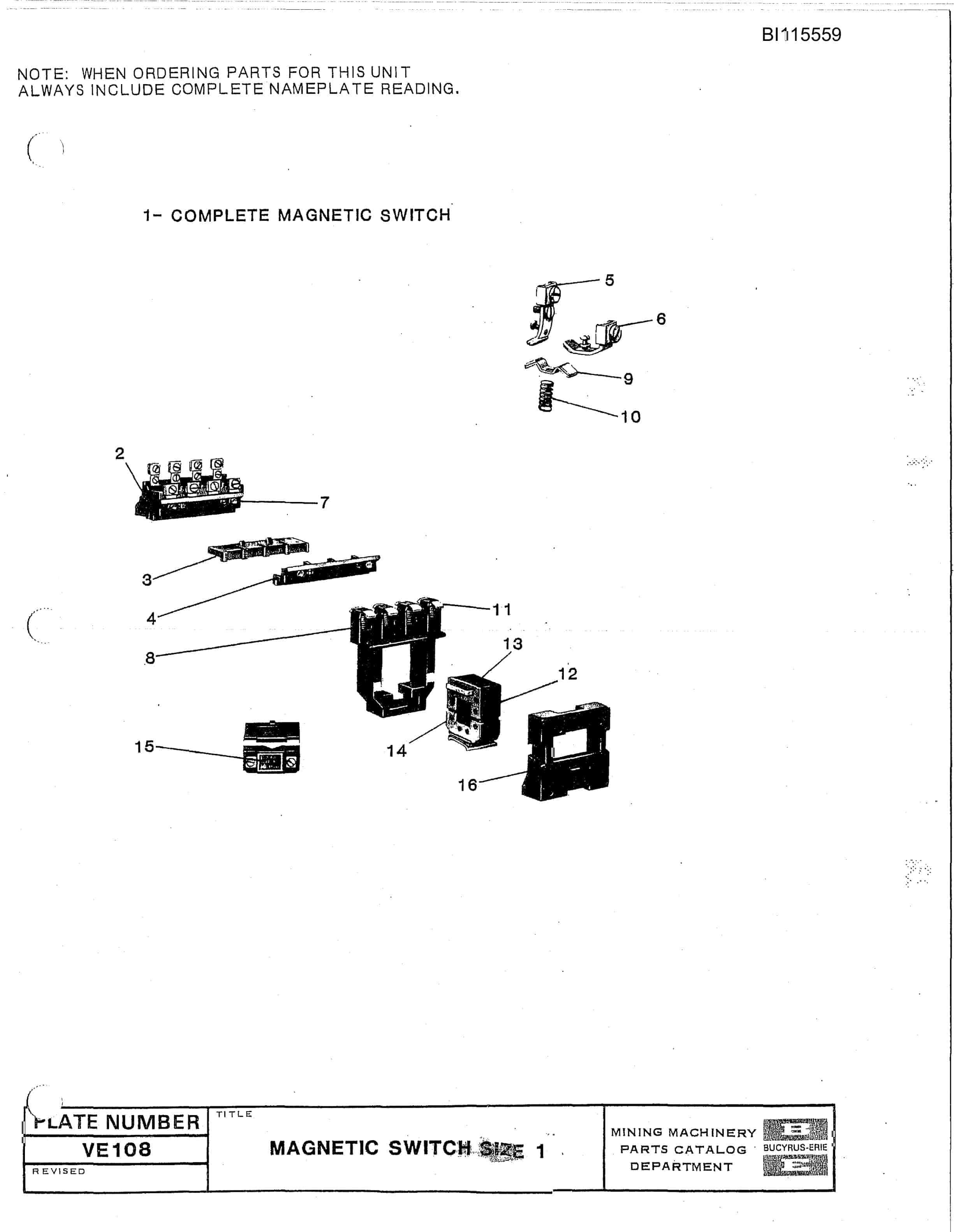 Bucyrus 2570W Walking Dragline Technical Manual BI115559-3