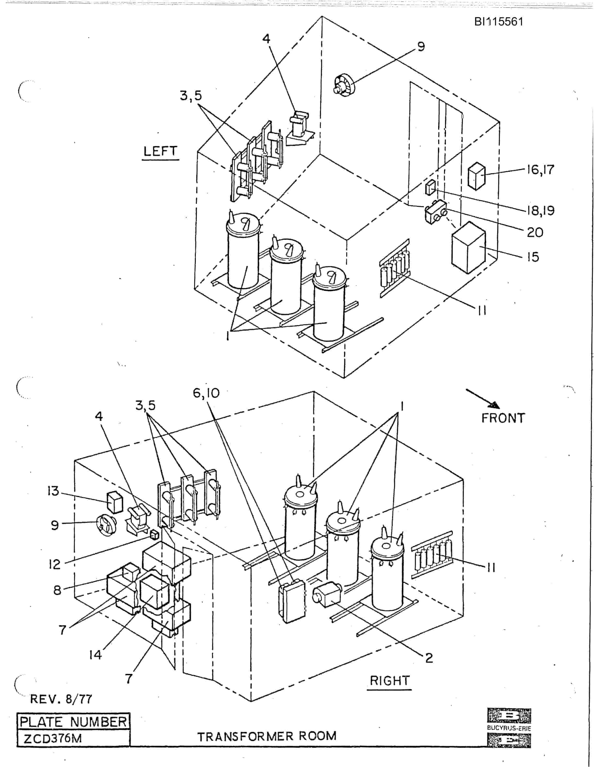 Bucyrus 2570W Walking Dragline Technical Manual BI115561-3