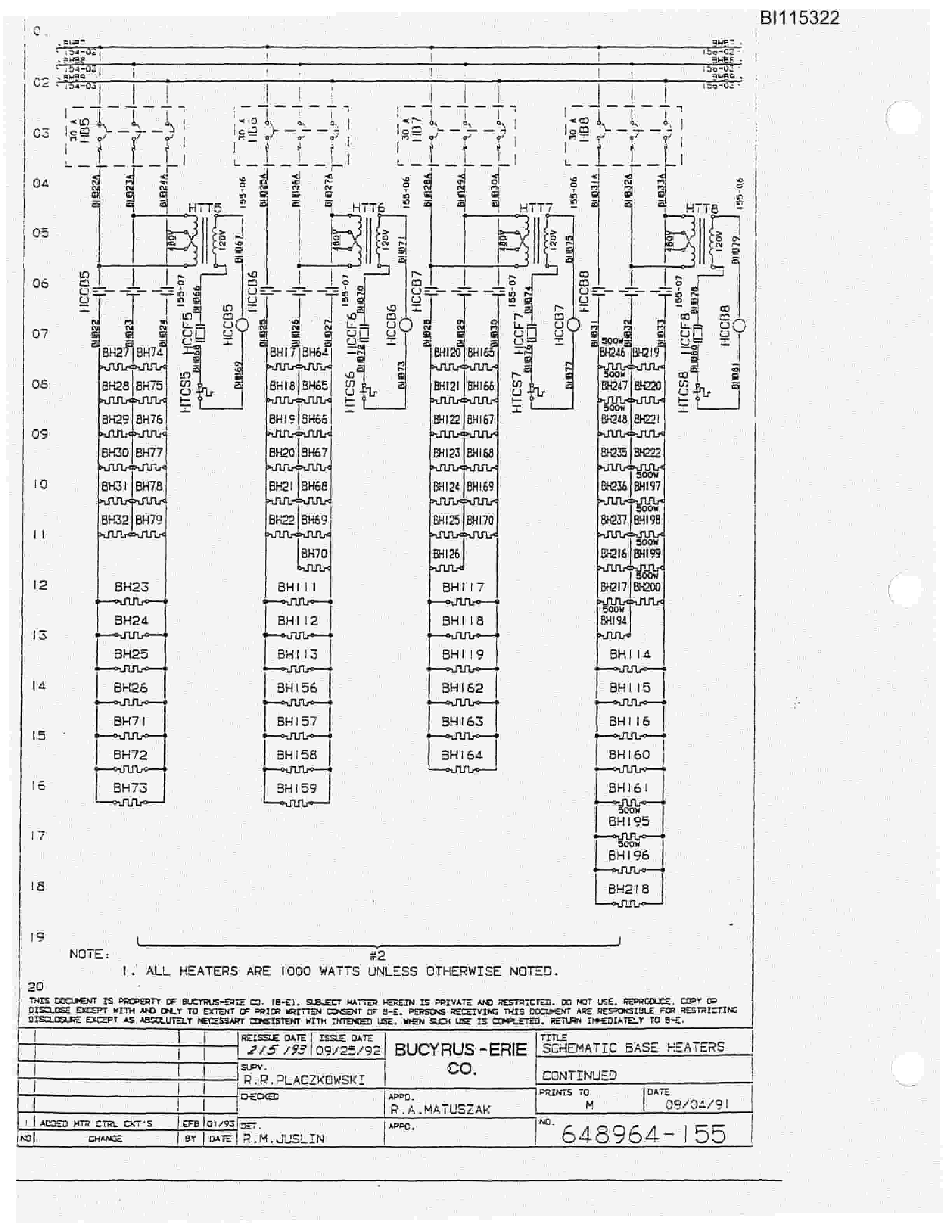 Bucyrus 2570WS Dragline Parts Catalog BI115322-5