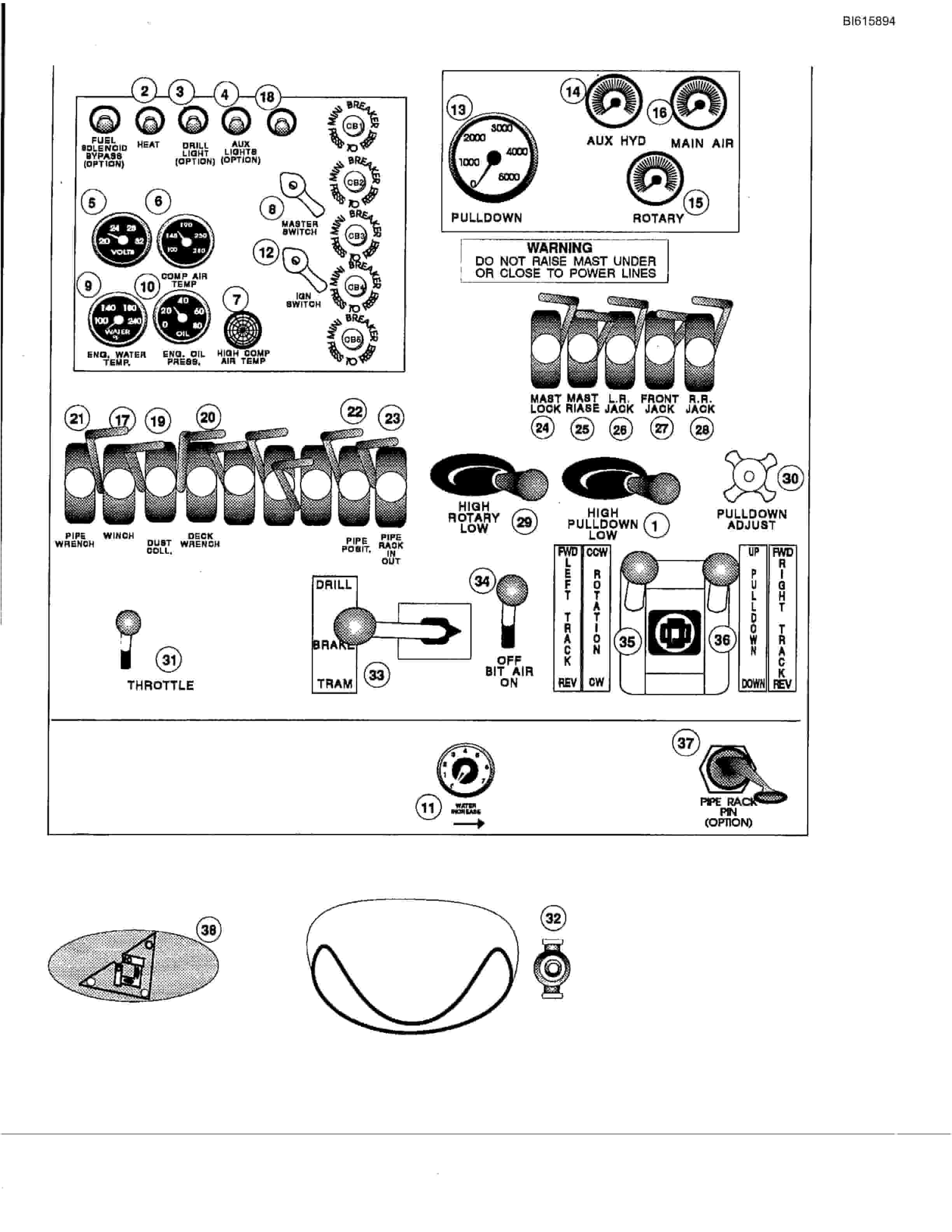 Bucyrus 25C Rotary Blasthole Drill Technical Manual BI615894-2
