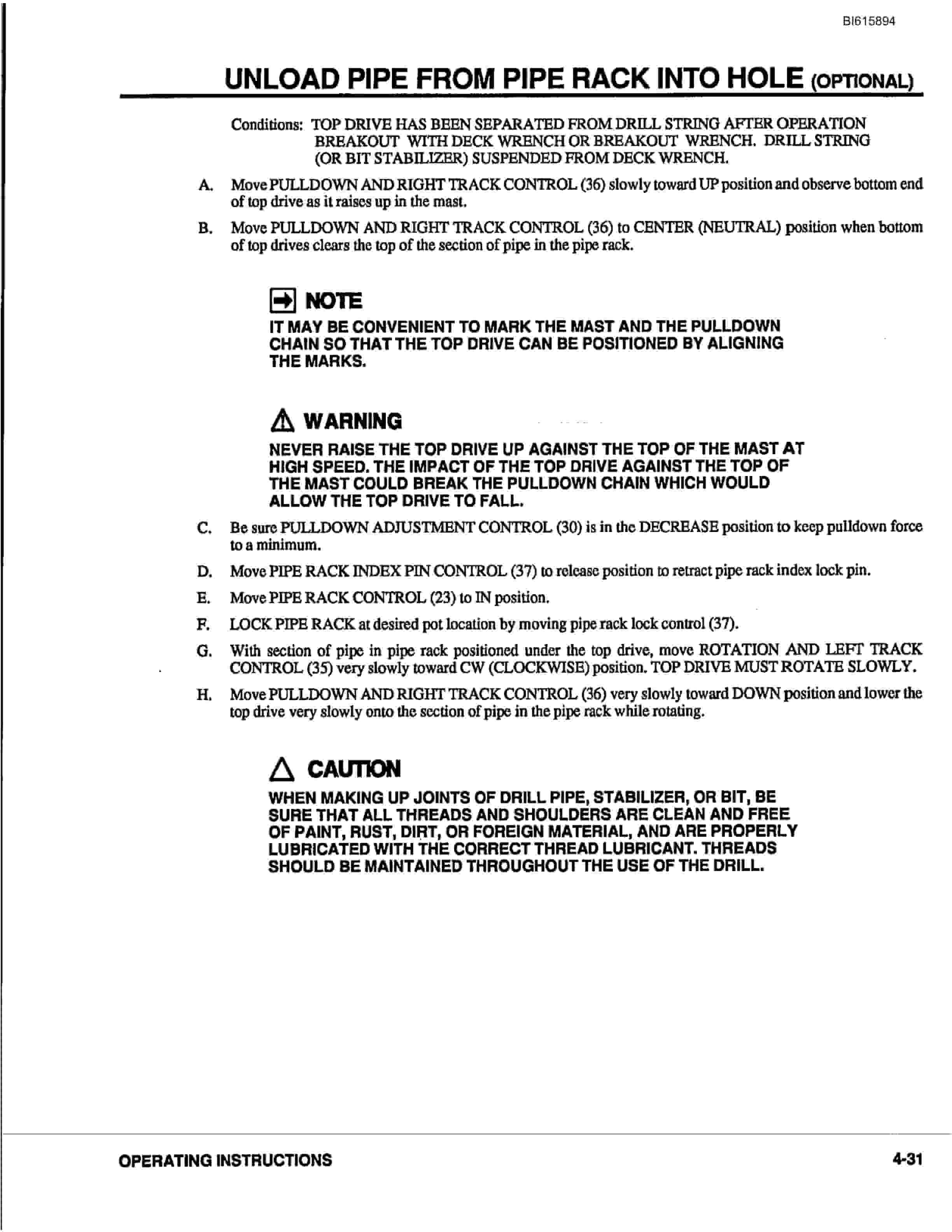 Bucyrus 25C Rotary Blasthole Drill Technical Manual BI615894-3
