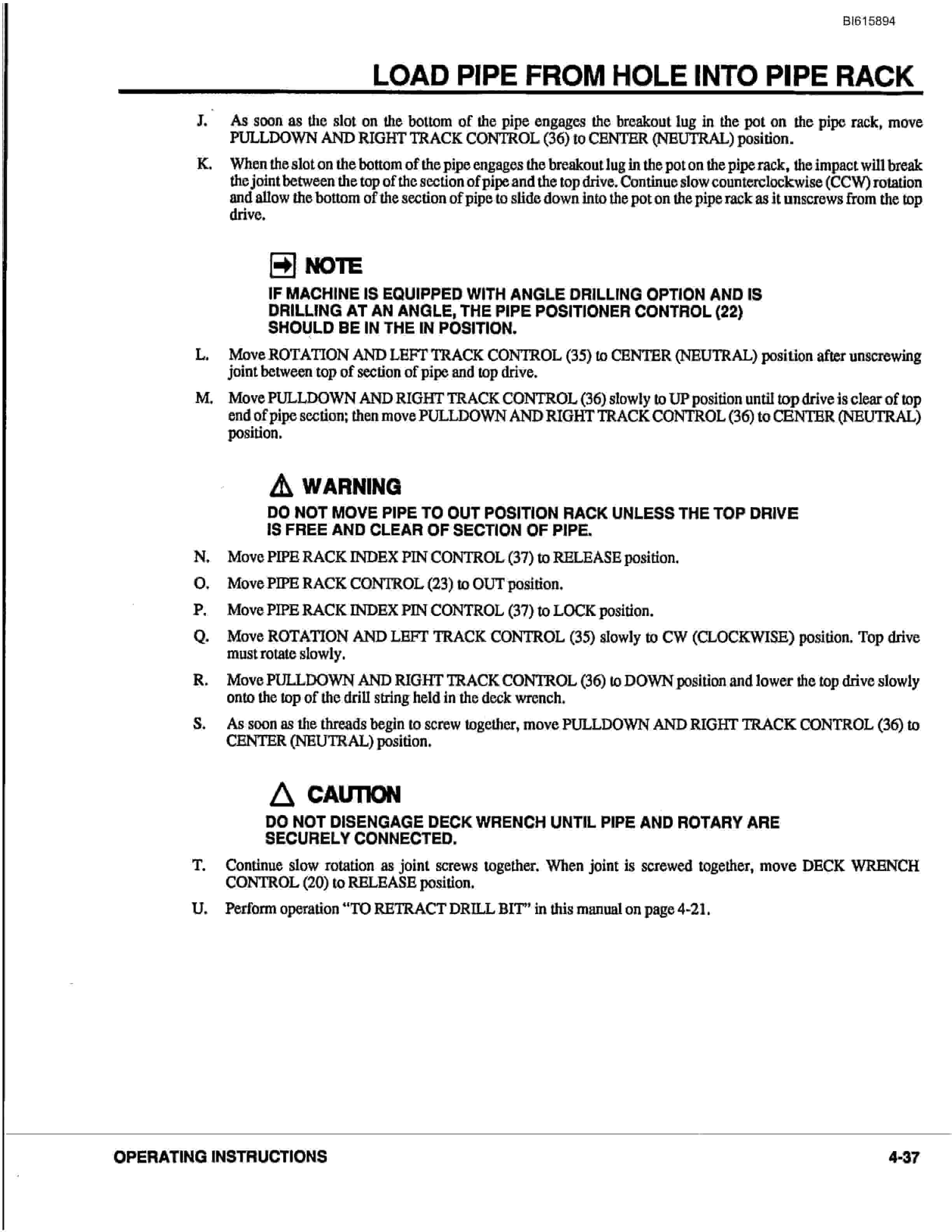 Bucyrus 25C Rotary Blasthole Drill Technical Manual BI615894-4