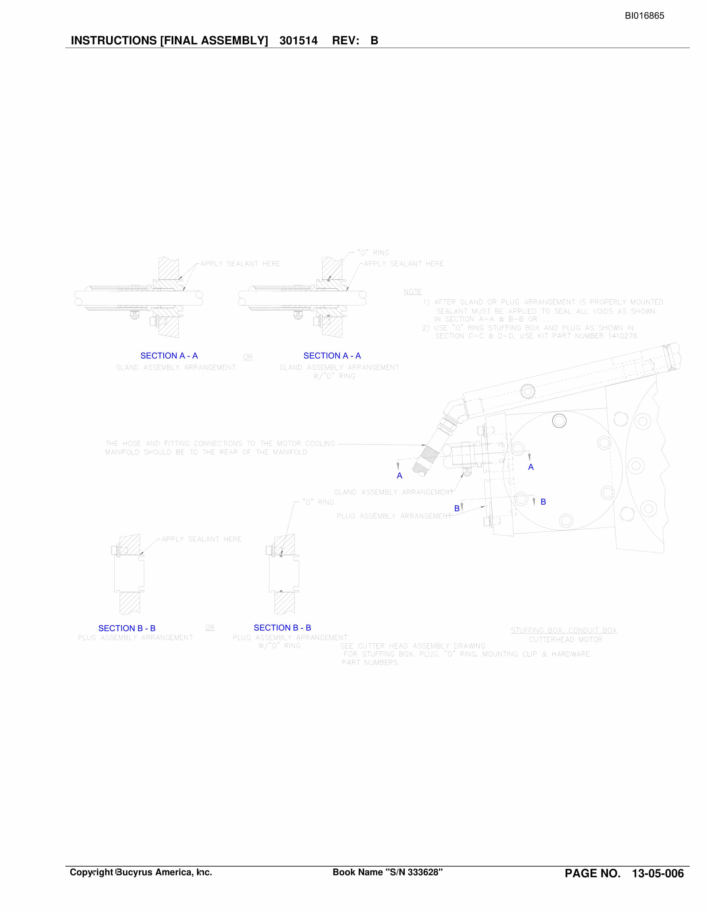 Bucyrus 25M0 Continuous Miner Spare Parts List BI016865-2