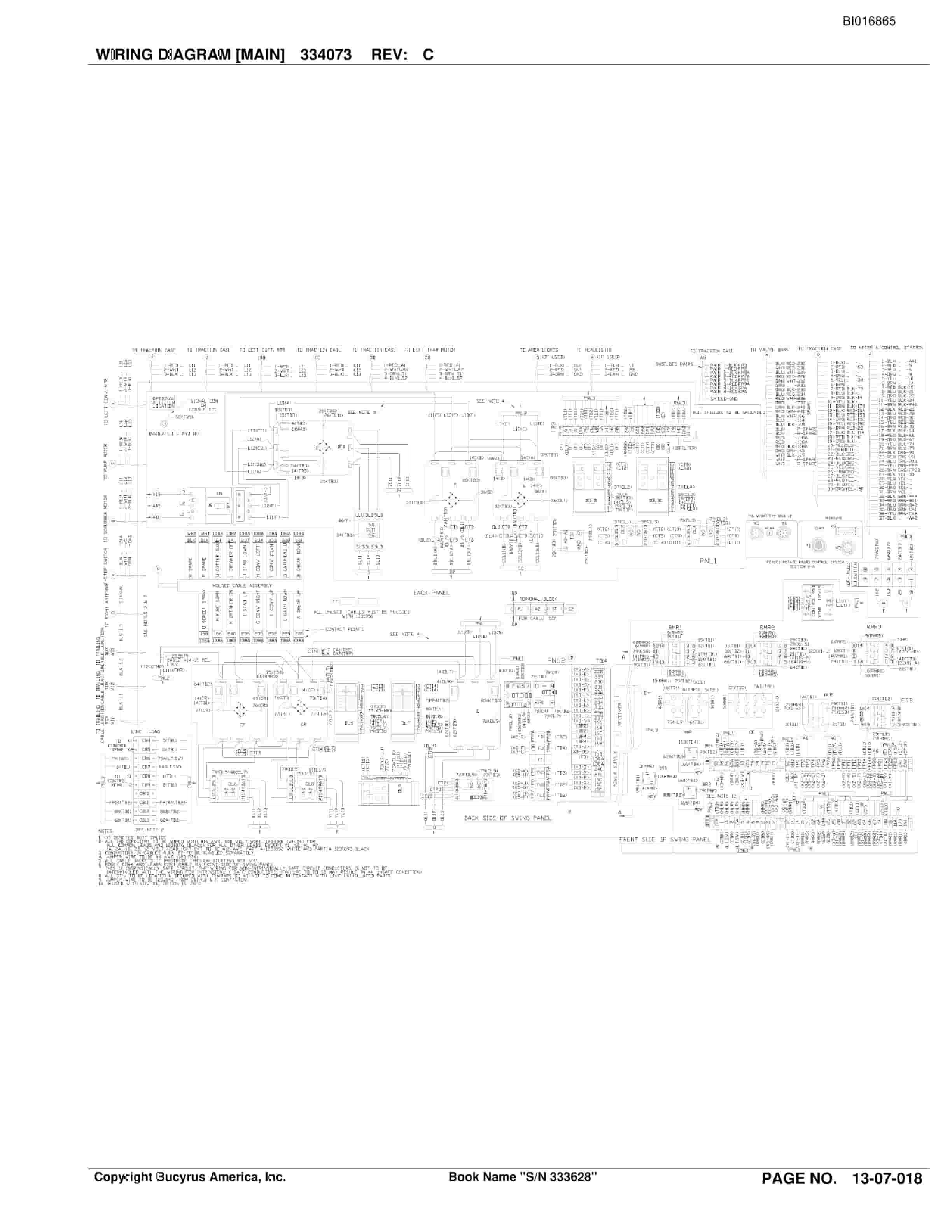 Bucyrus 25M0 Continuous Miner Spare Parts List BI016865-4