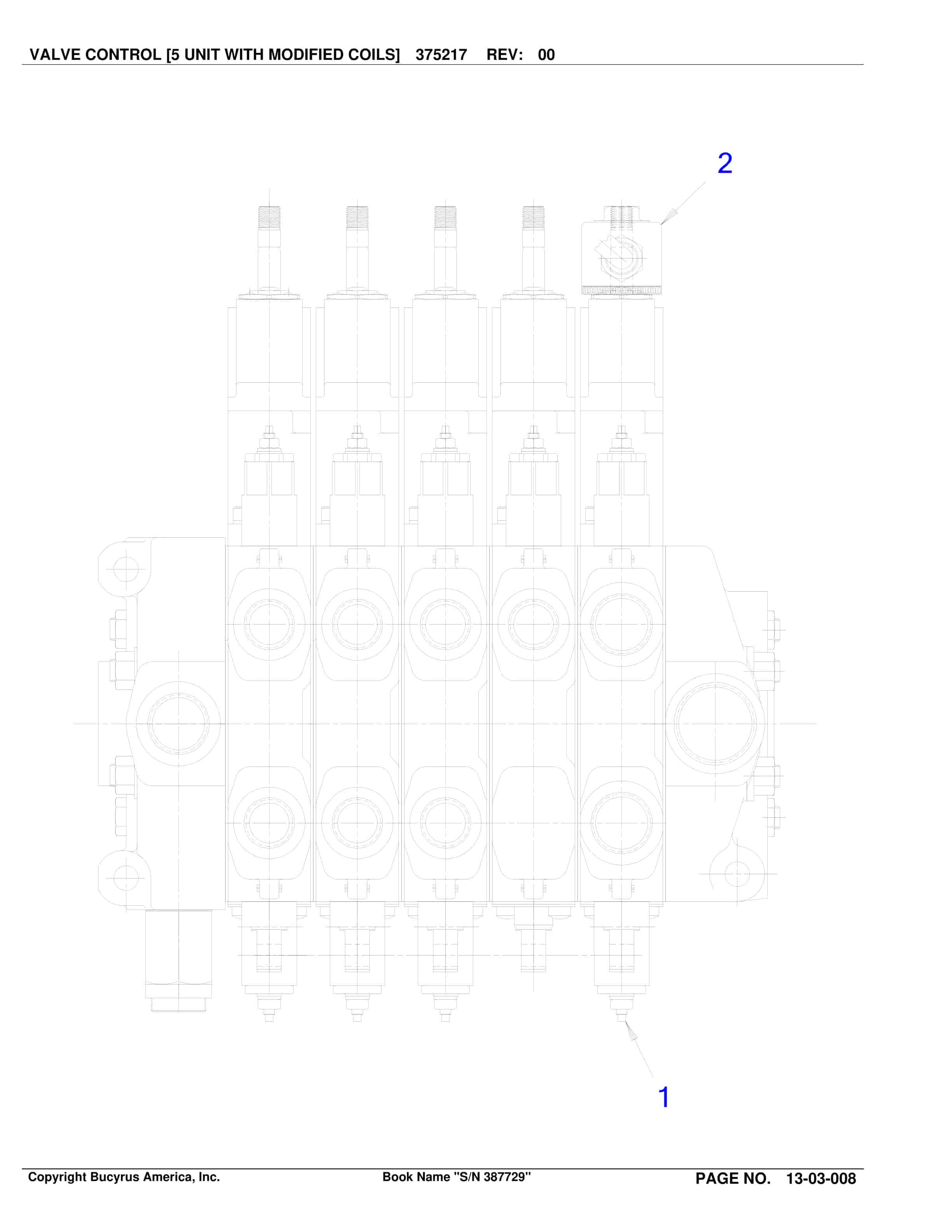 Bucyrus 25M0 Continuous Miner Spare Parts List BI016867-5