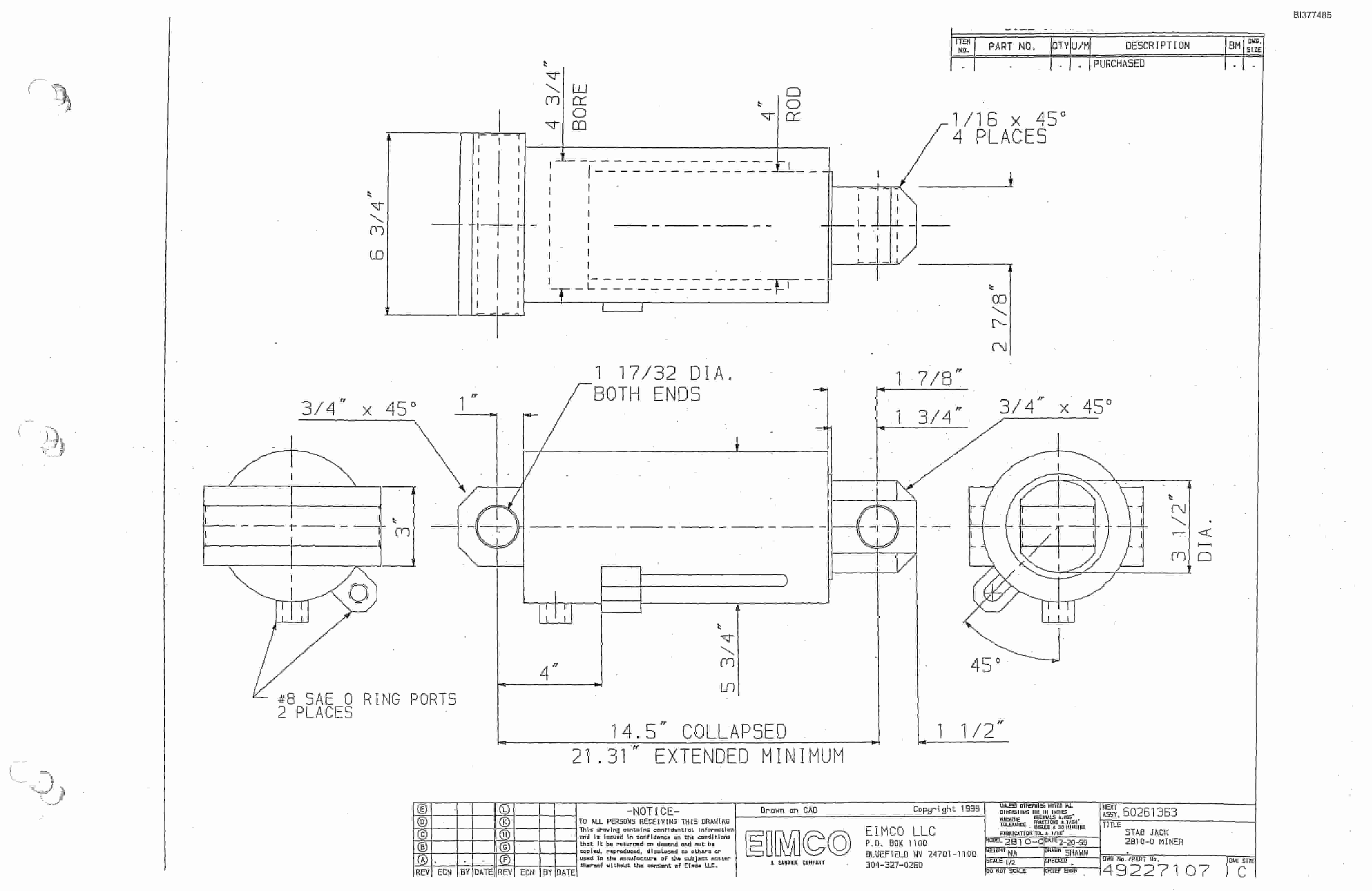 Bucyrus 25M0 Drum Miner Parts Catalog BI377485-2