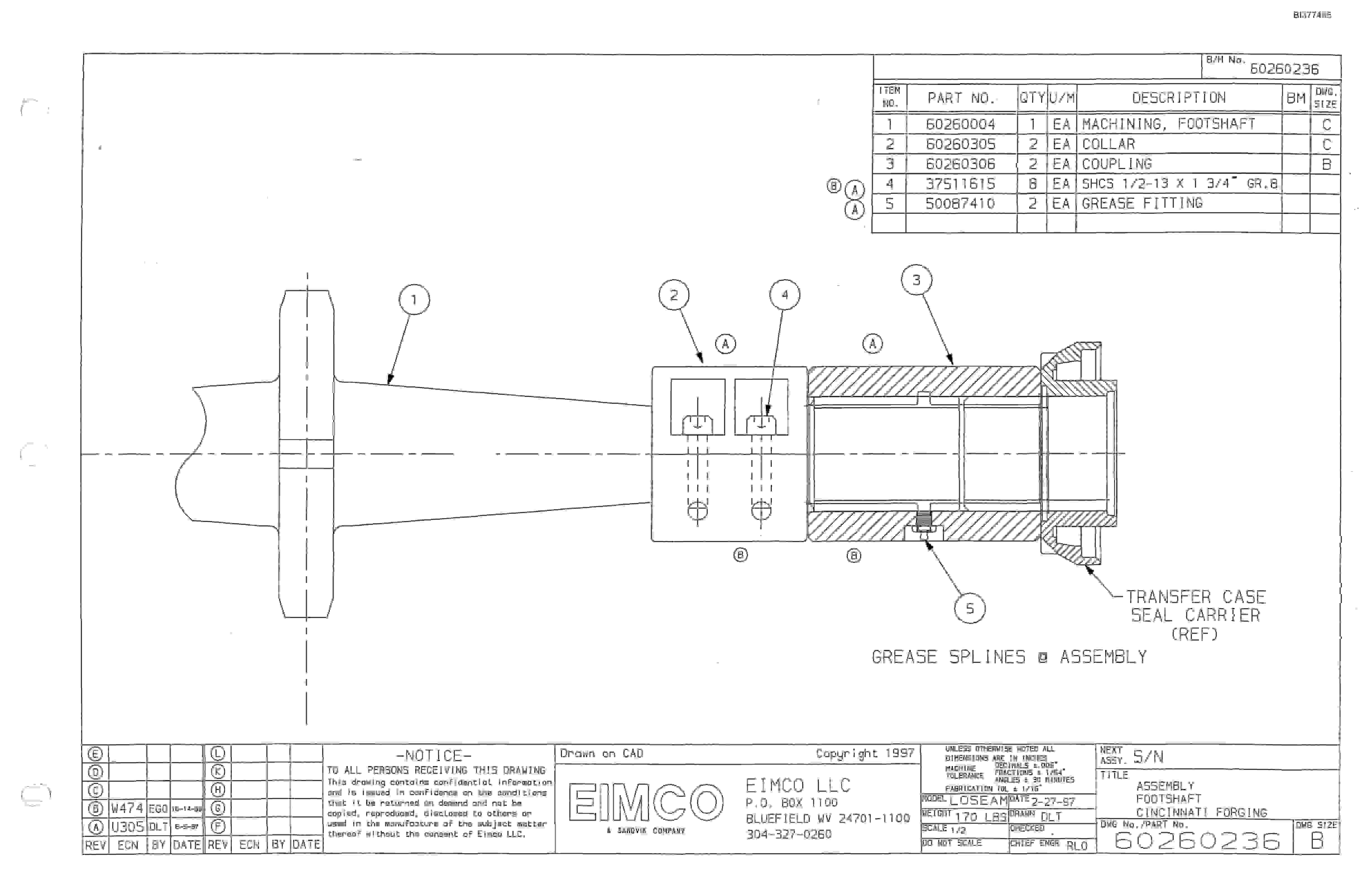 Bucyrus 25M0 Drum Miner Parts Catalog BI377485-5