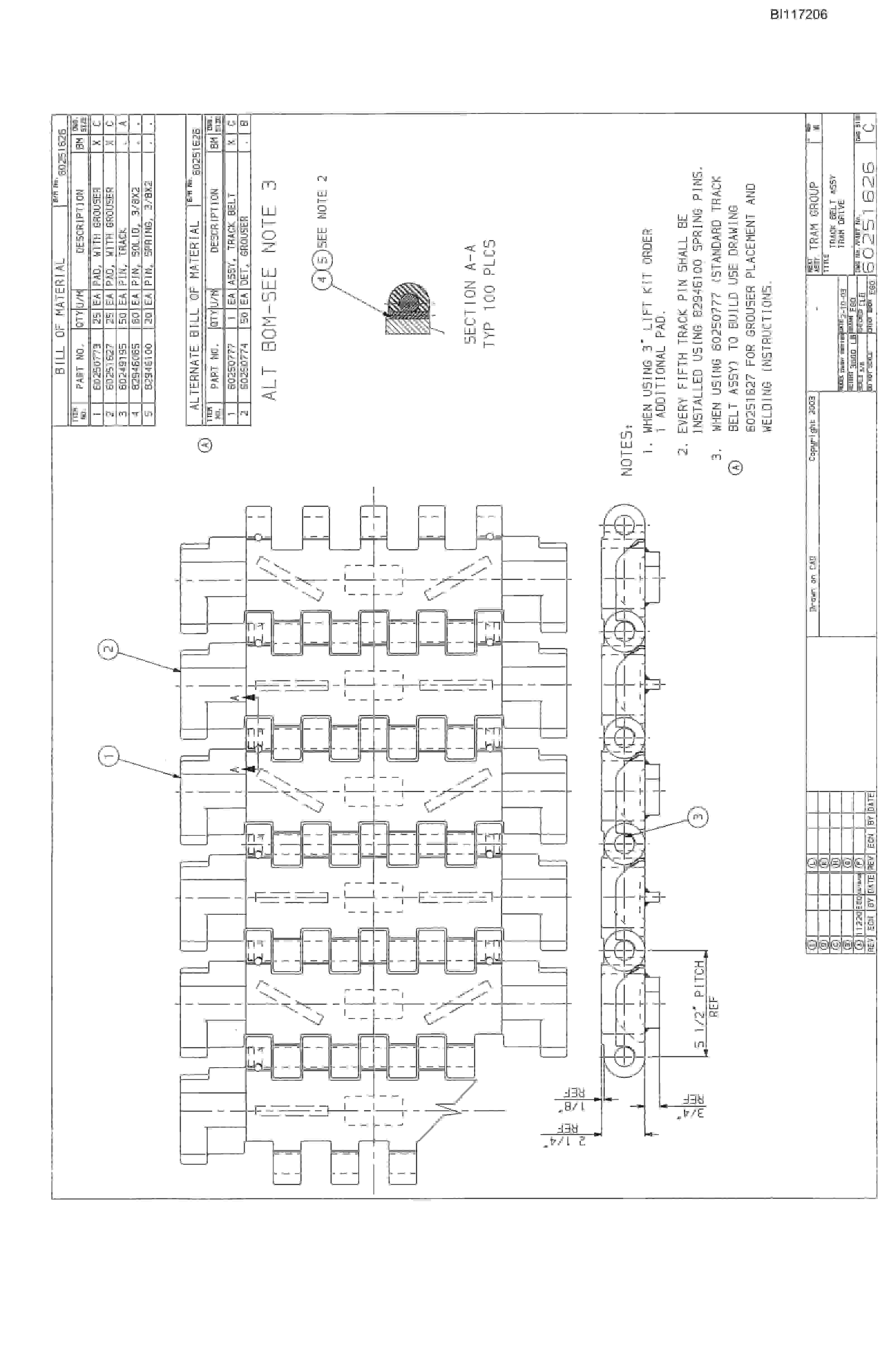 Bucyrus 25M0 Miner Parts Catalog BI117206-3