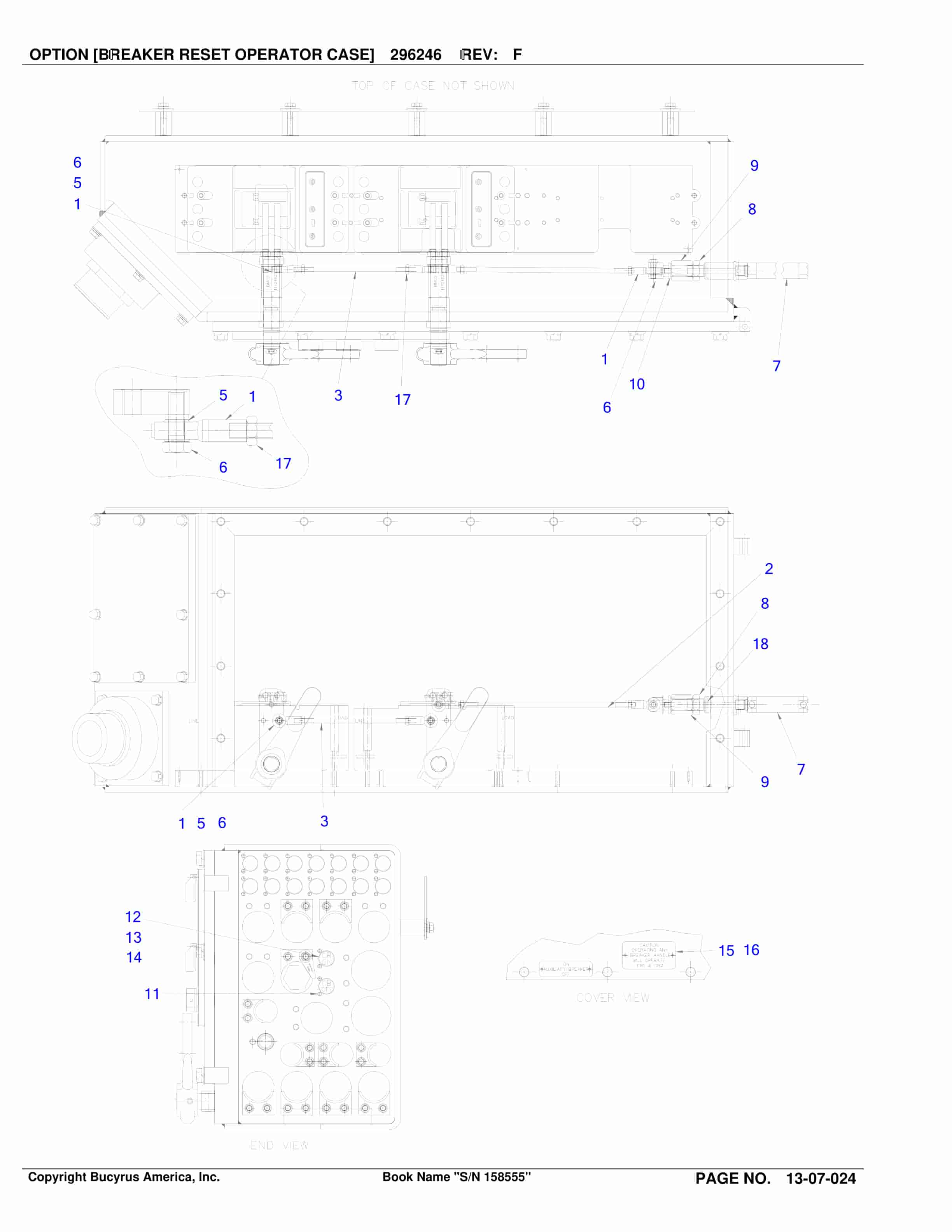 Bucyrus 25M1 Continuous Miner Spare Parts List BI016869-4